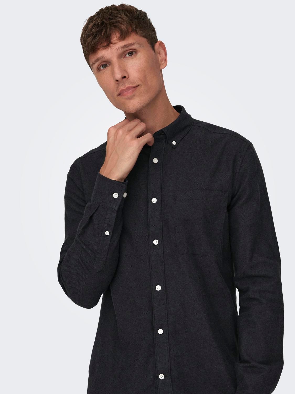 ONLY & SONS Classic shirt -Black - 22027307