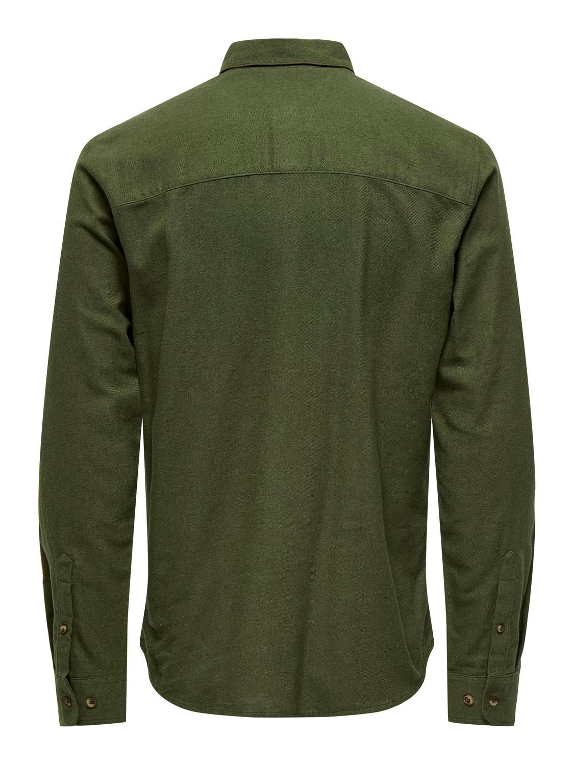 ONLY & SONS Slim fit Overhemd kraag Overhemd -Forest Night - 22027307