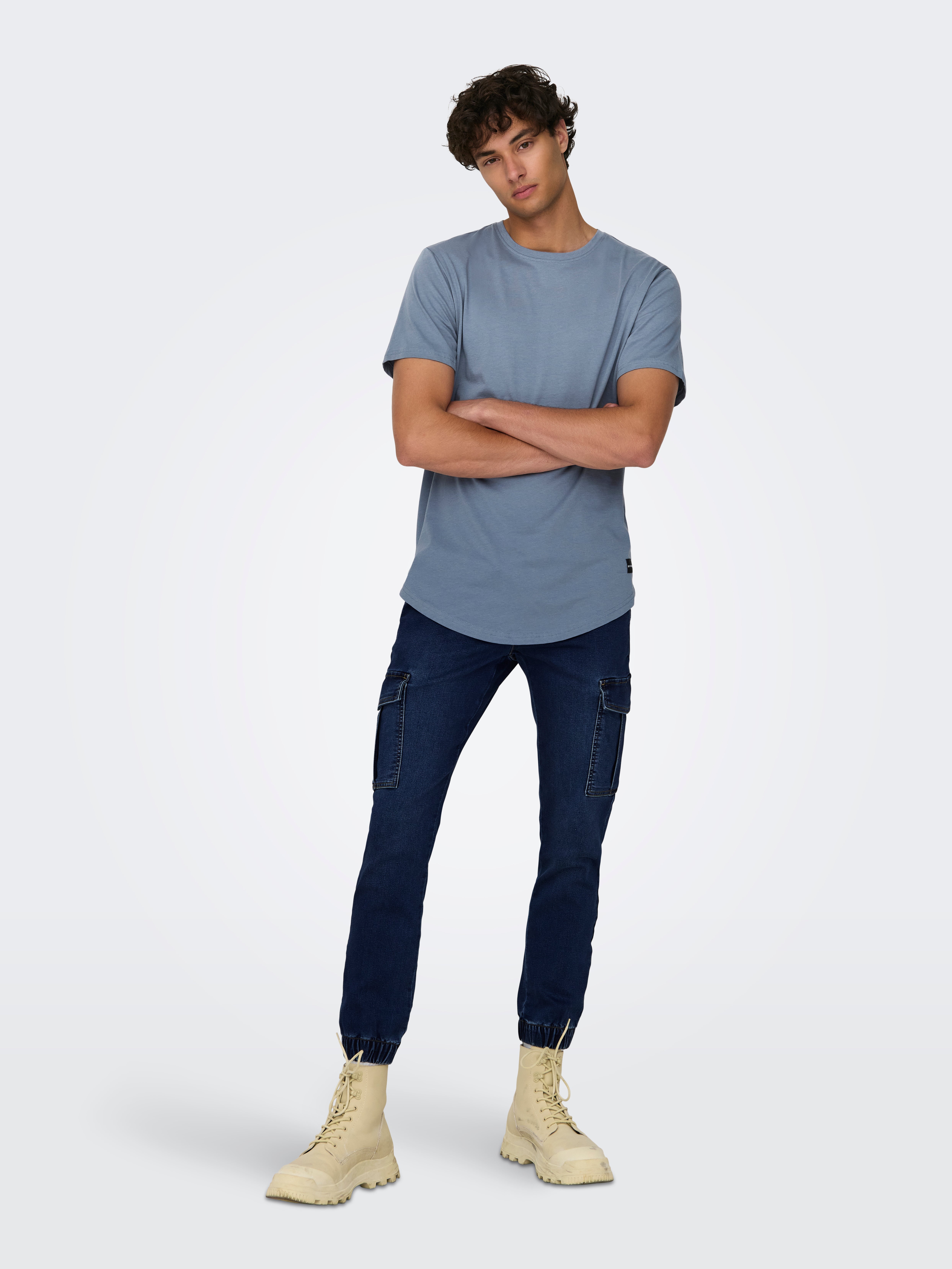 ONSWEFT Mid rise Slim Fit Jeans | Dark Blue | ONLY & SONS®