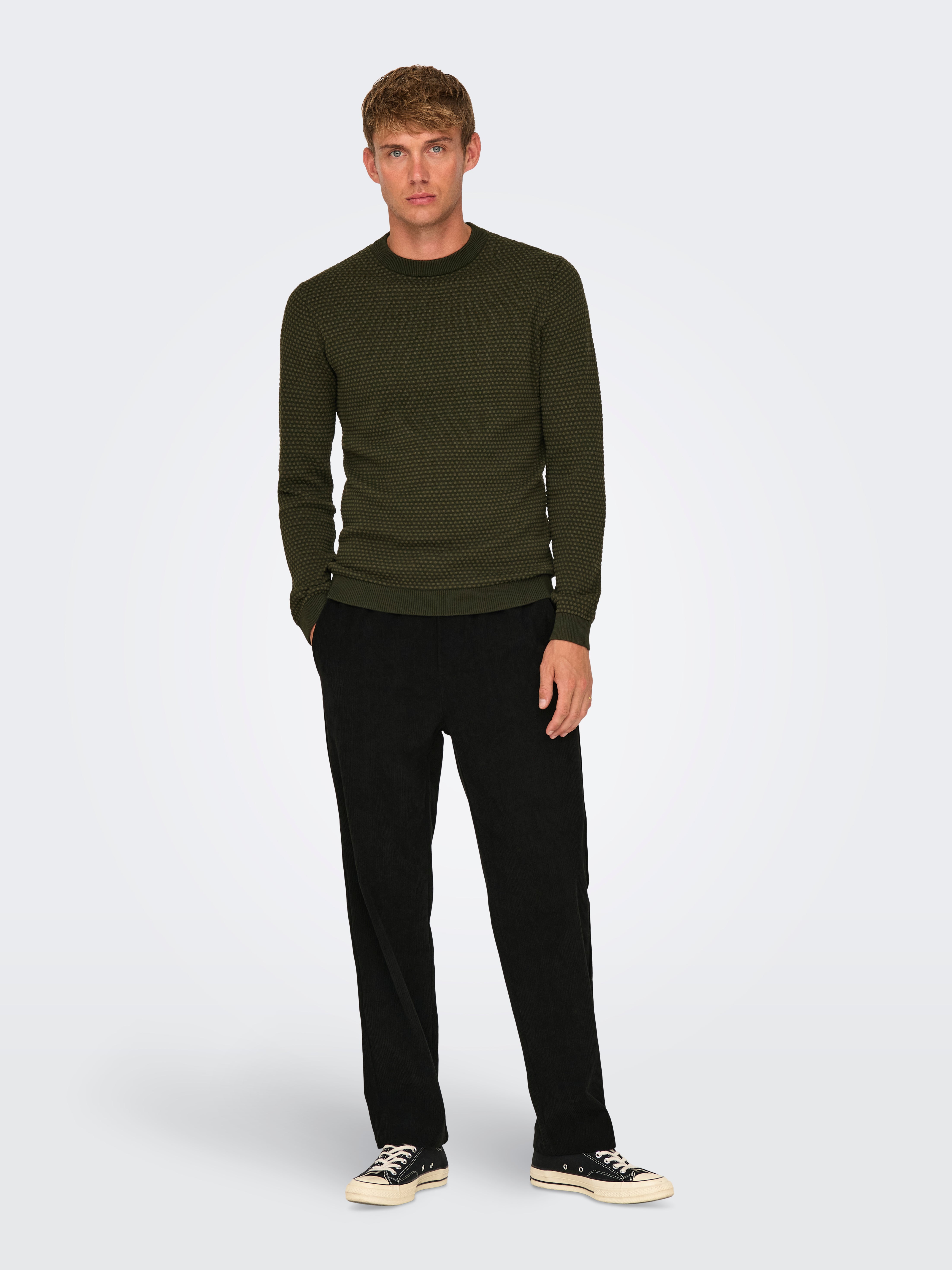 ONSSINUS Loose Fit Wide-leg trousers | Black | ONLY & SONS®