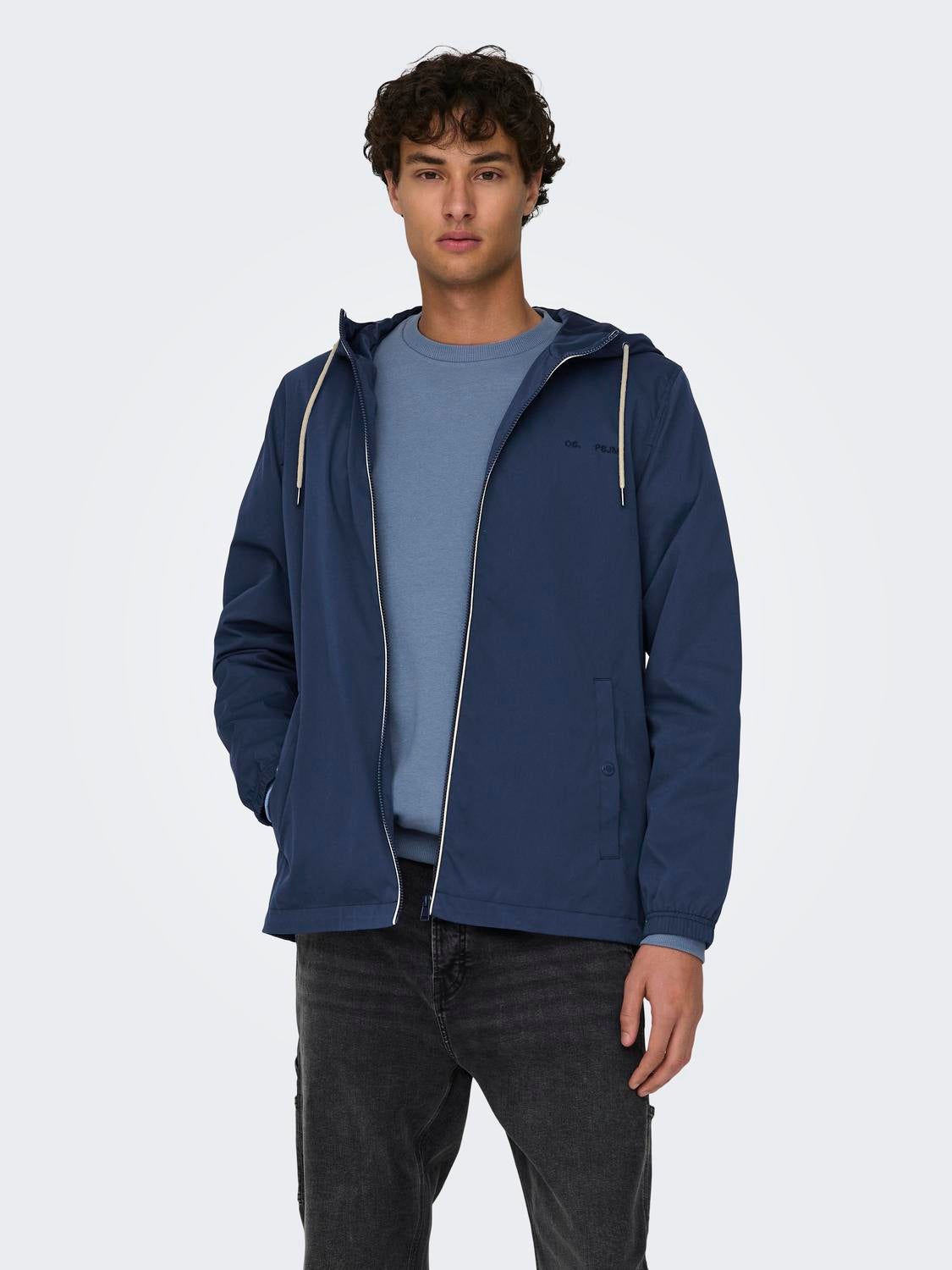 Hood with string regulation Jacket | Dark Blue | ONLY & SONS®