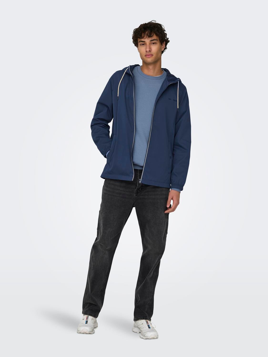 Hood with string regulation Jacket | Dark Blue | ONLY & SONS®