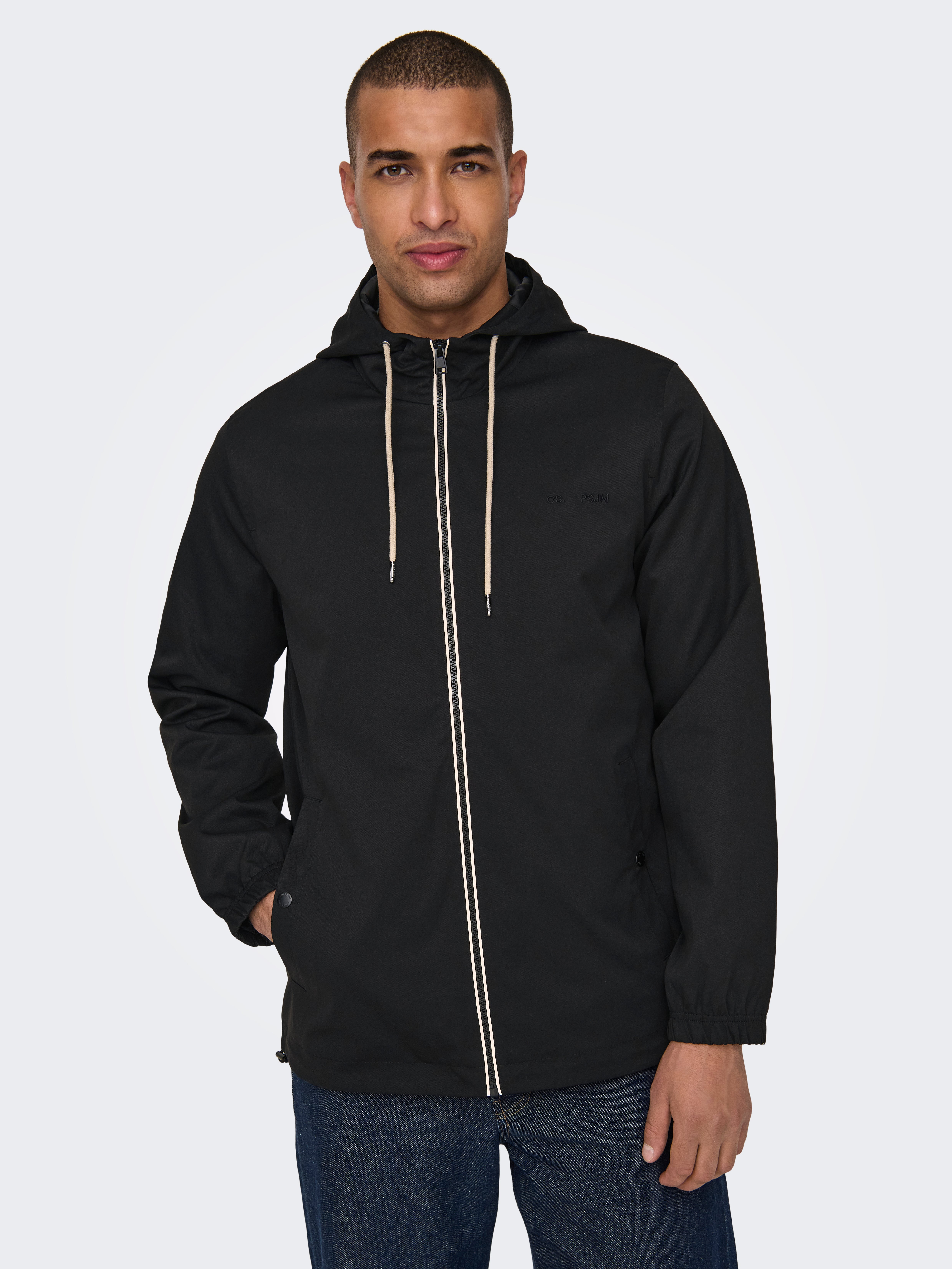 【BAON】Hogi String Hood Jacket Hood with string regulation Jacket | Black | ONLY & SONS®
