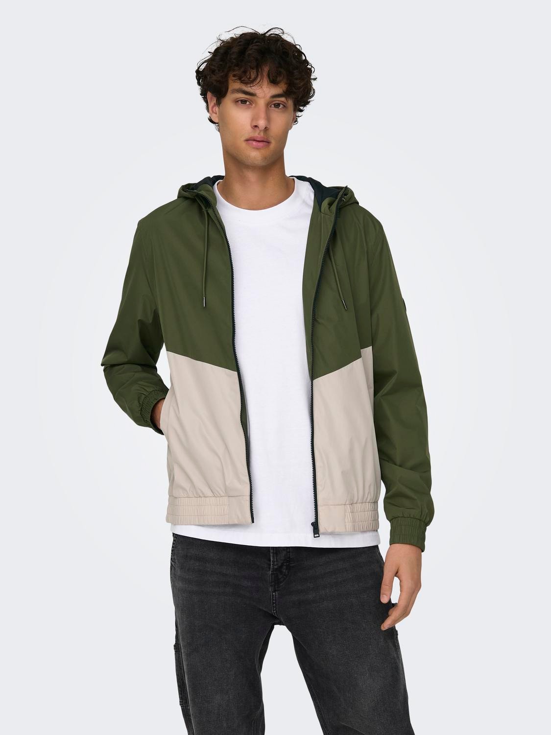 ONLY & SONS Hood Jacket -Olive Night - 22027457