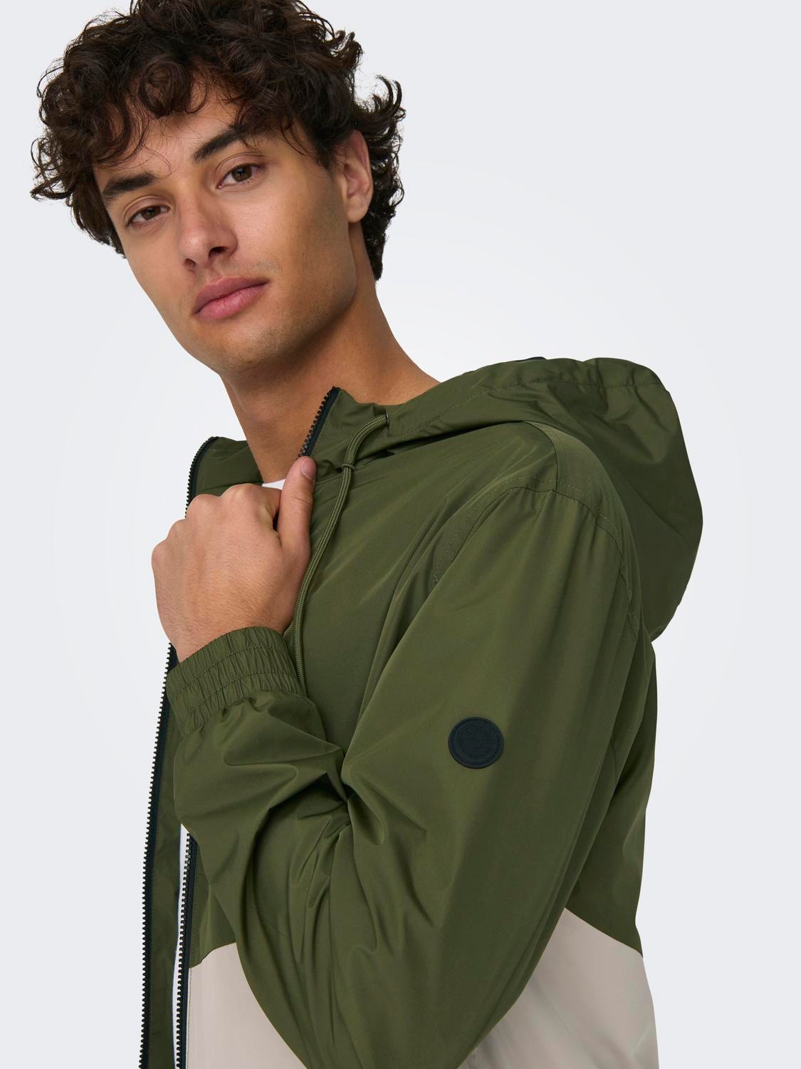ONLY & SONS Contrast colored jacket -Olive Night - 22027457