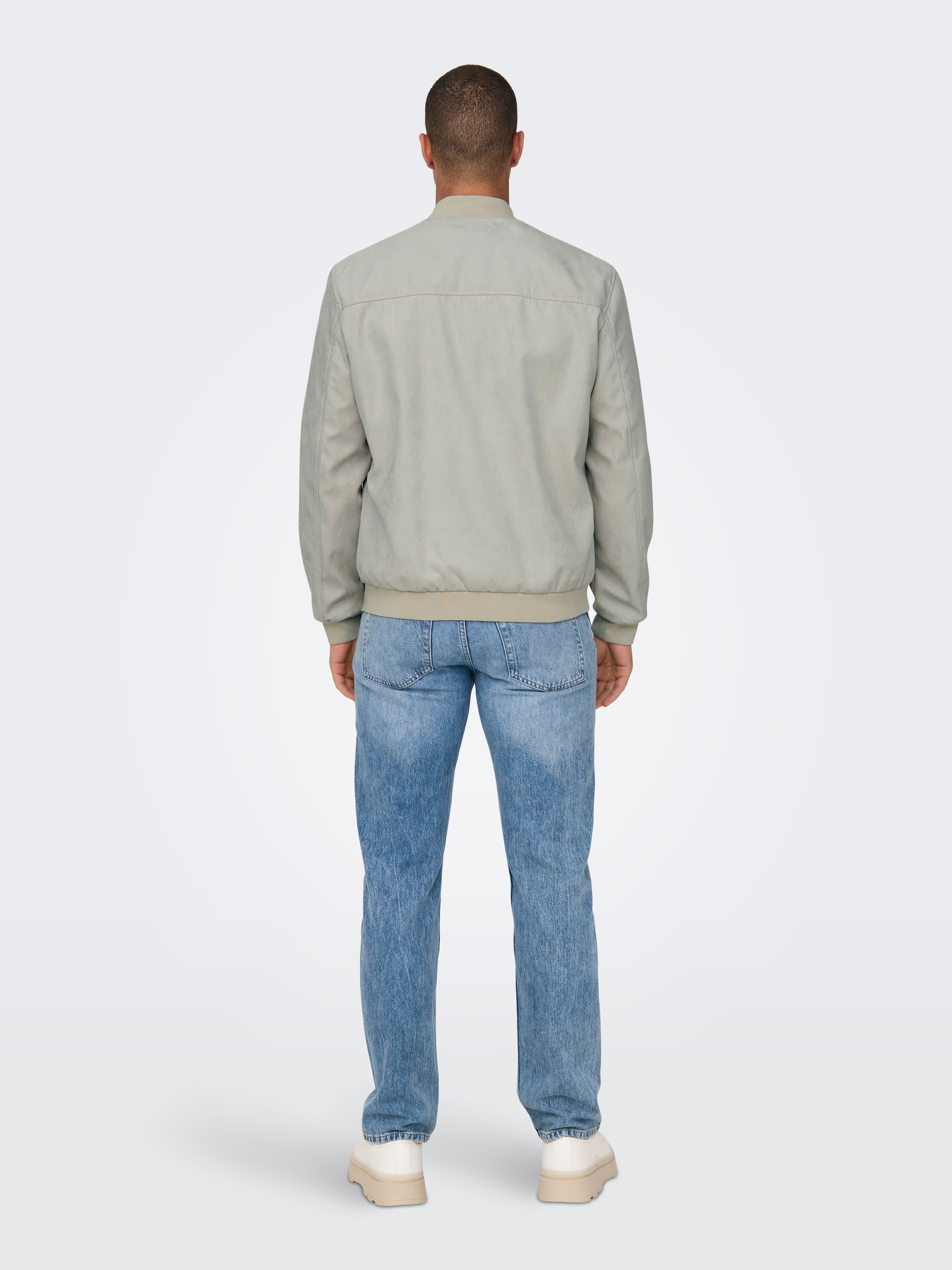 ONSLUCAS Bomber jacket | Light Grey | ONLY & SONS®