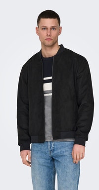 Men's Jacket Only & Sons Onslucas Fake Suede Bomber Otw