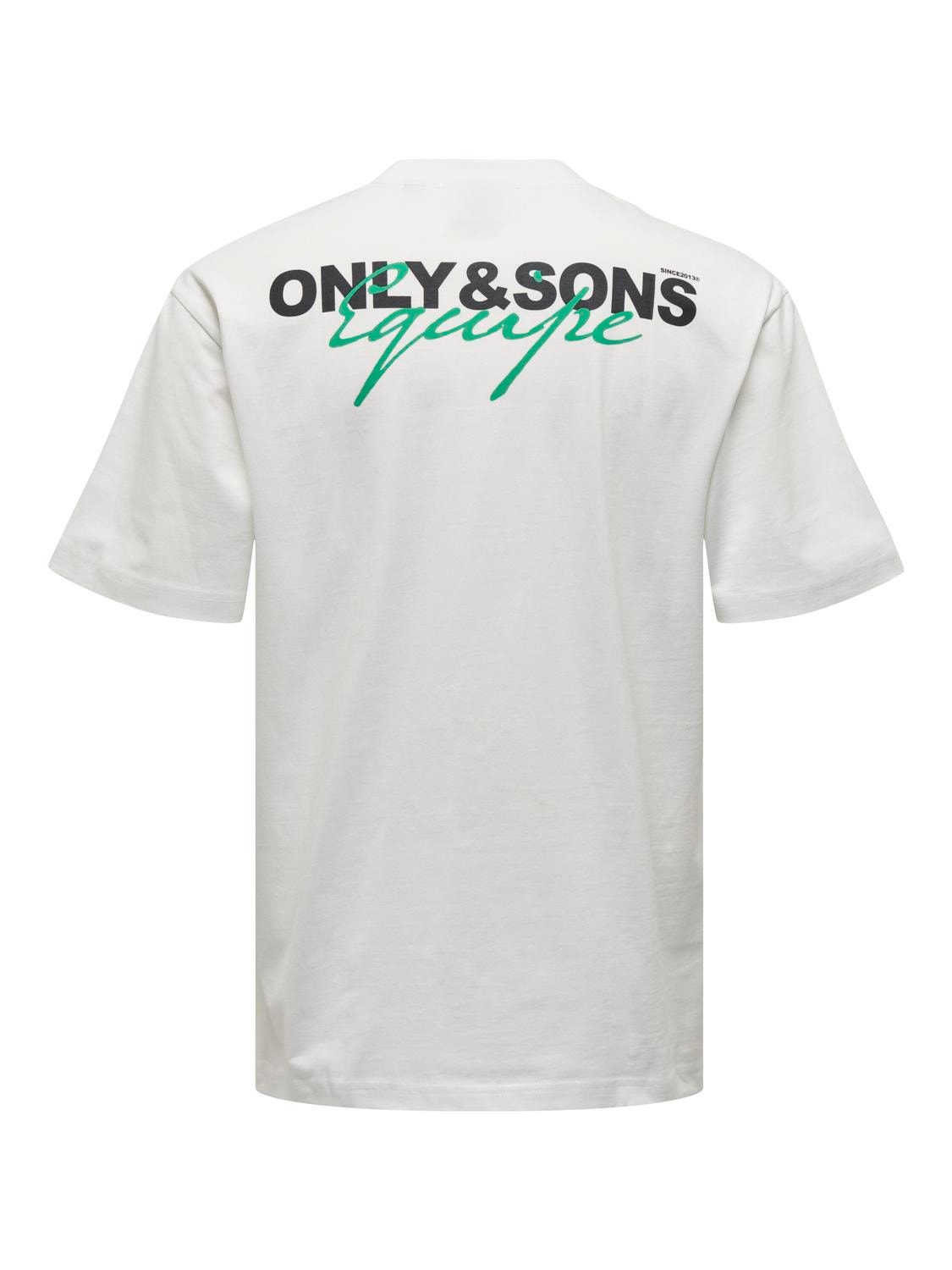 ONLY & SONS Oversized o-hals t-shirt -Cloud Dancer - 22027495