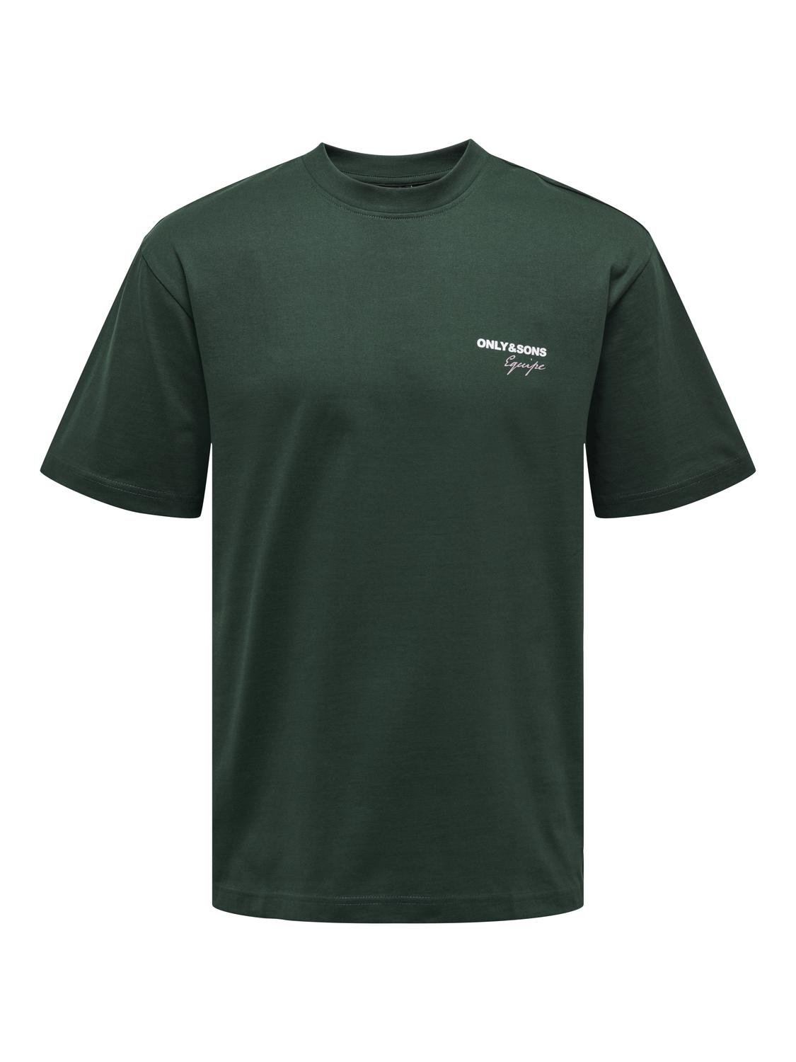 ONLY & SONS Avslappnad O-ringning T-shirt -Darkest Spruce - 22027495