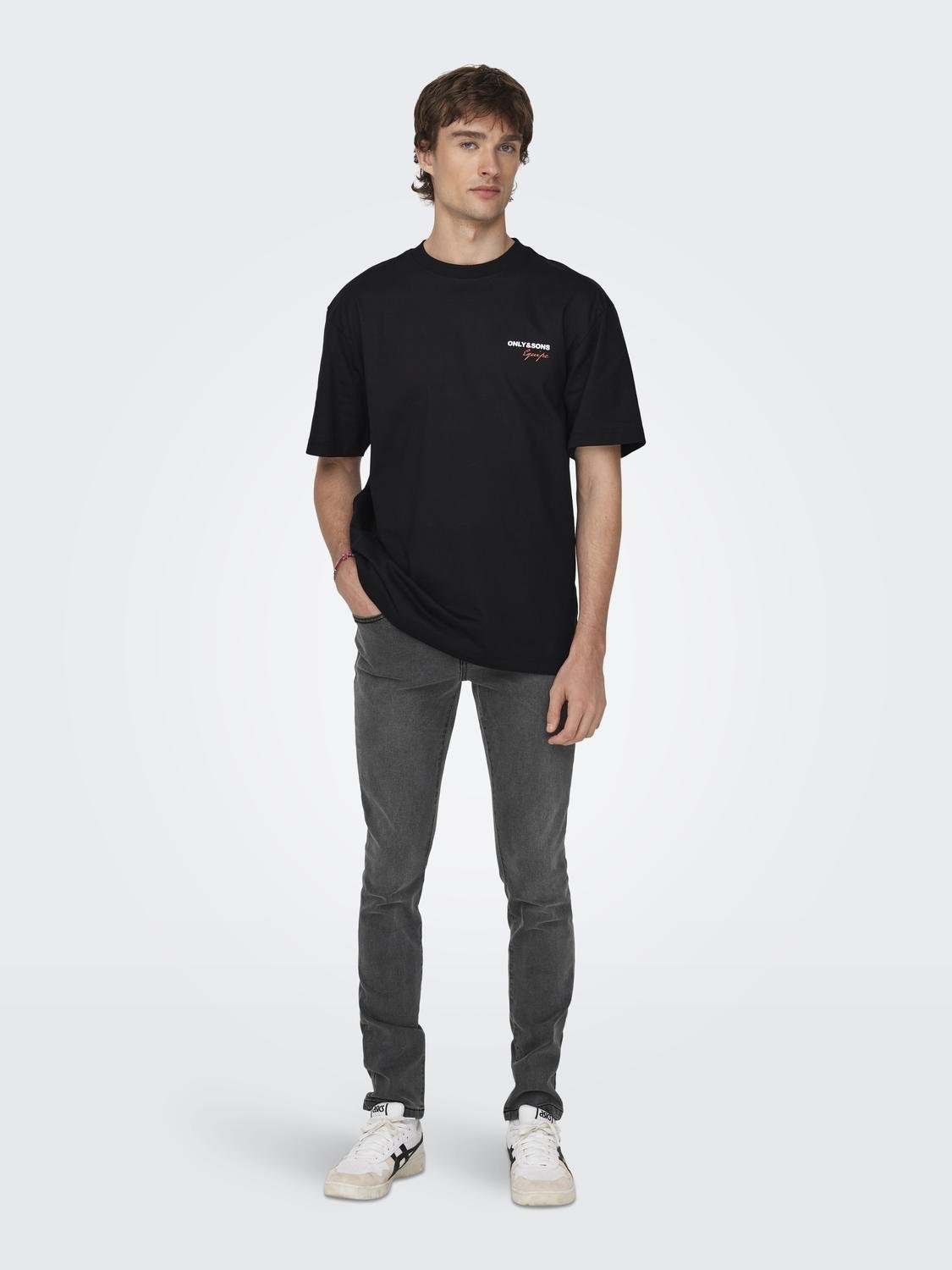 ONLY & SONS Oversized o-hals t-shirt -Black - 22027495