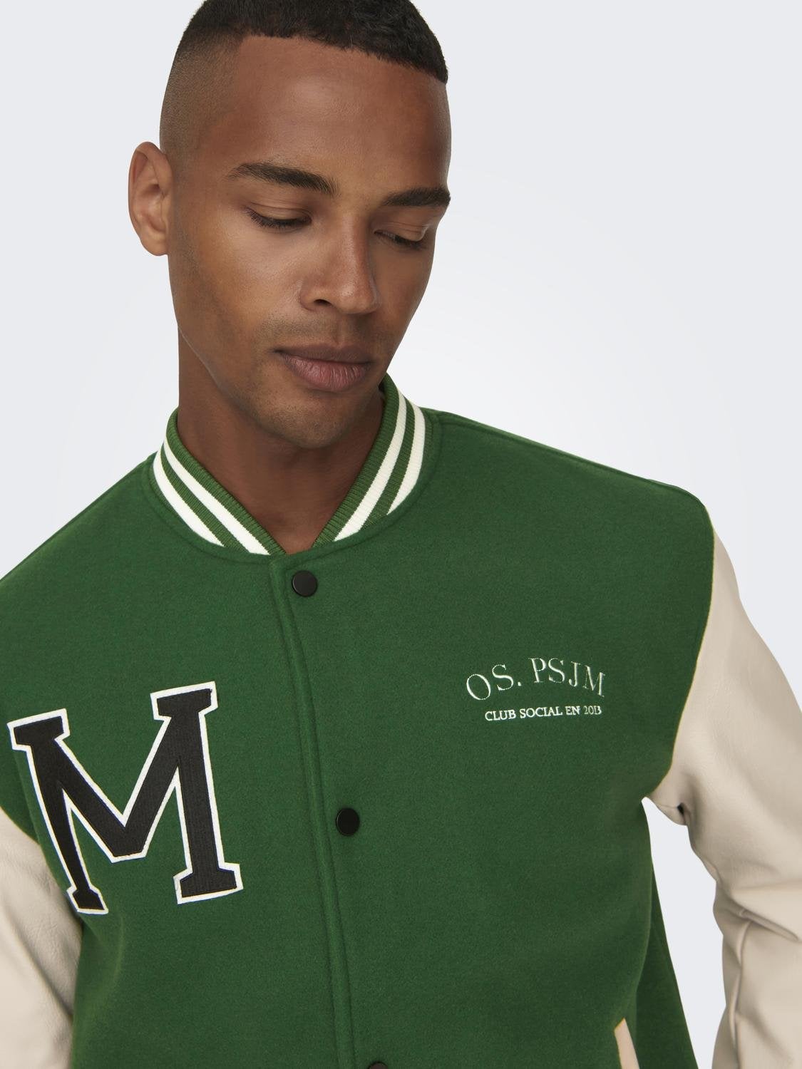 Dark green varsity jacket hotsell