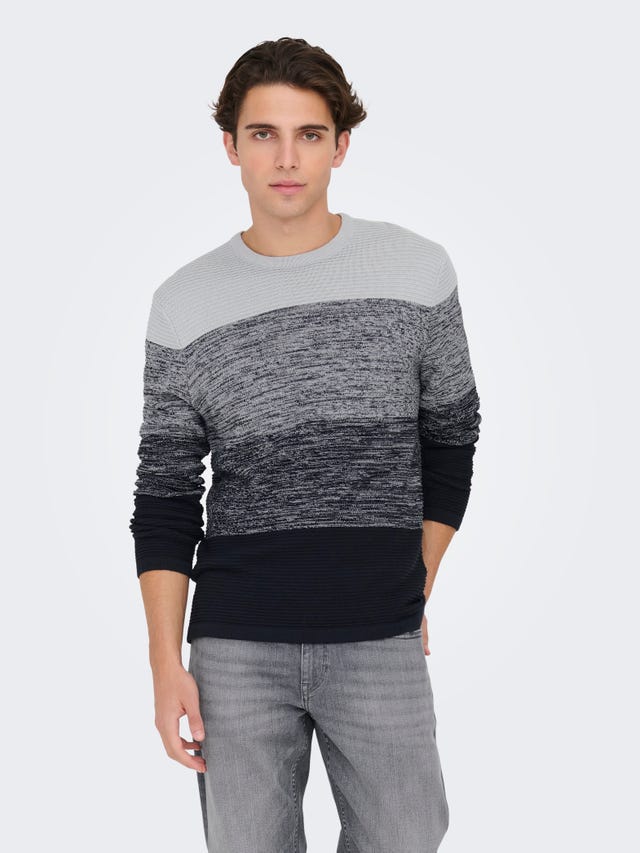 Maglione Lavorato A Maglia Uomo Only & Sons – Girocollo, Maniche Lunghe, Cotone Morbido