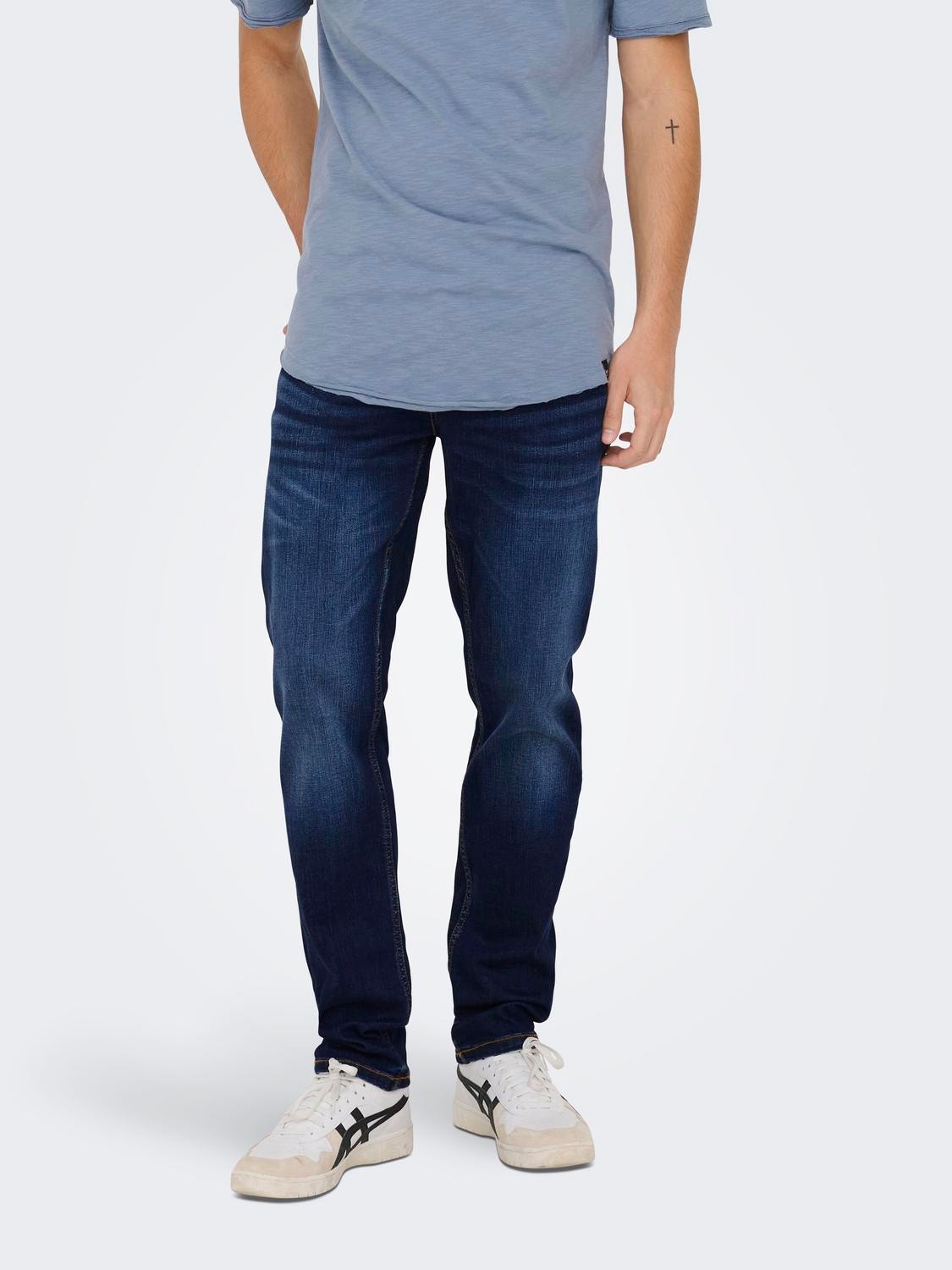 ONLY & SONS Normal geschnitten Jeans -Dark Blue Denim - 22027641