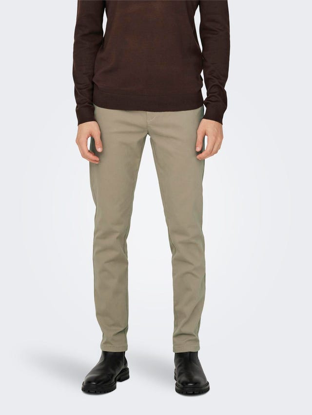 ONLY & SONS Slim Fit Middels høy midje Chinos - 22027773