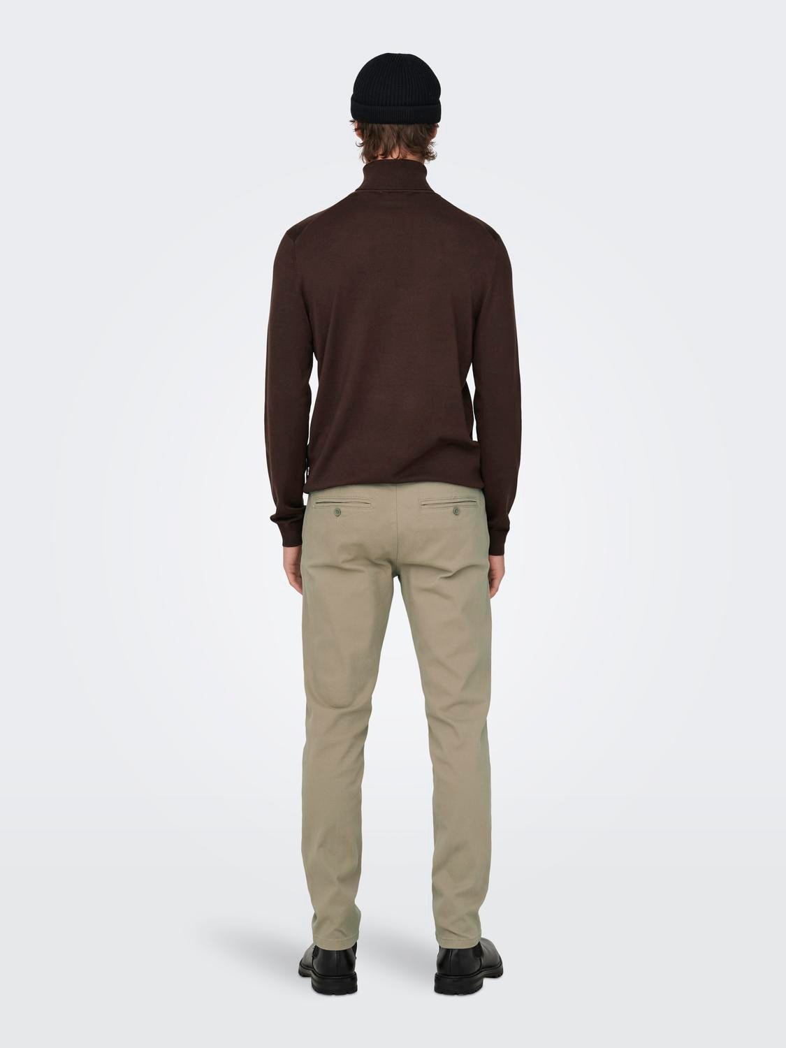 ONLY & SONS Chinos Slim Fit Taille moyenne -Chinchilla - 22027773