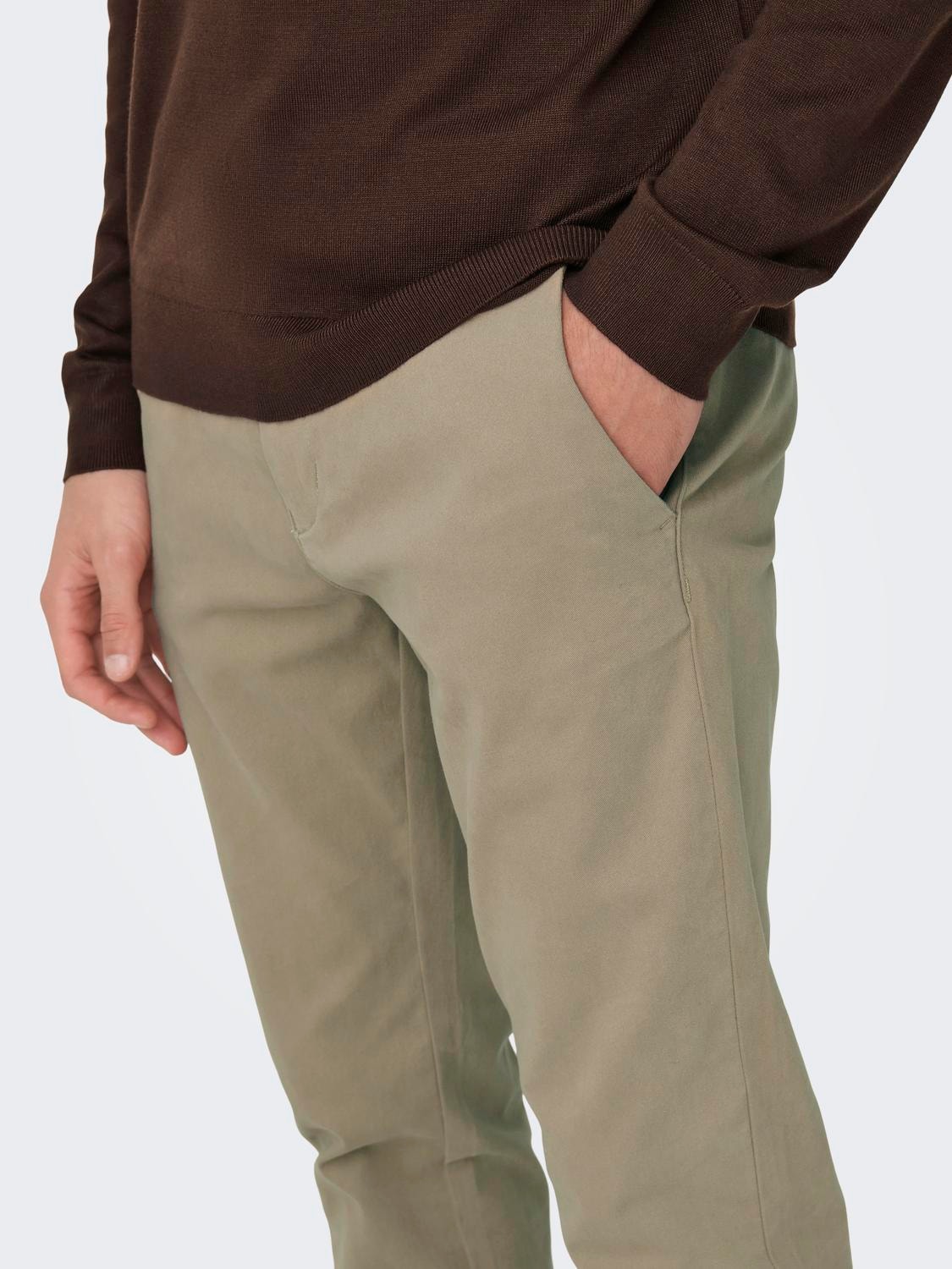 ONLY & SONS Classic chino trousers -Chinchilla - 22027773