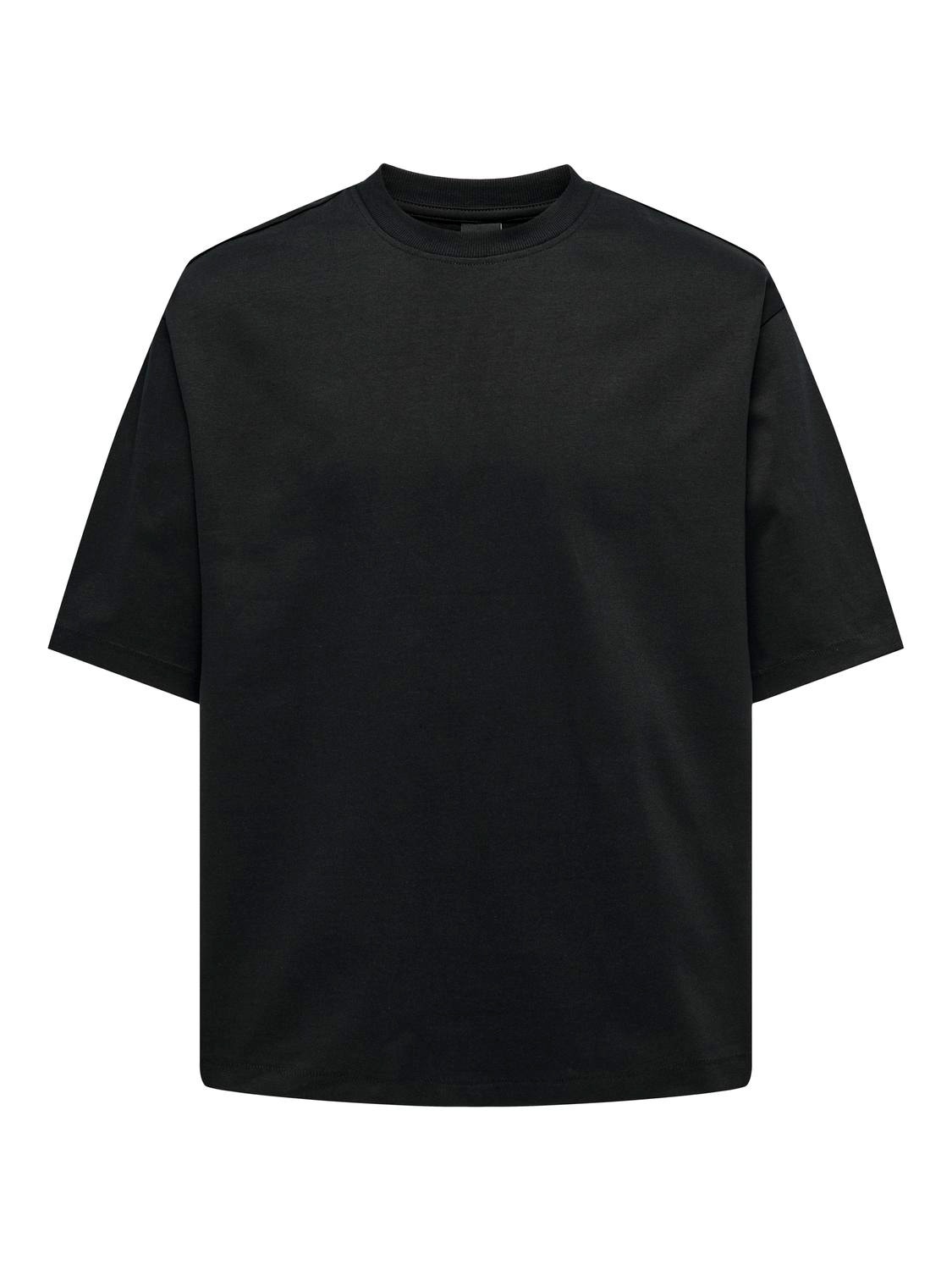 ONLY & SONS T-shirts Oversize Fit Col rond -Black - 22027787