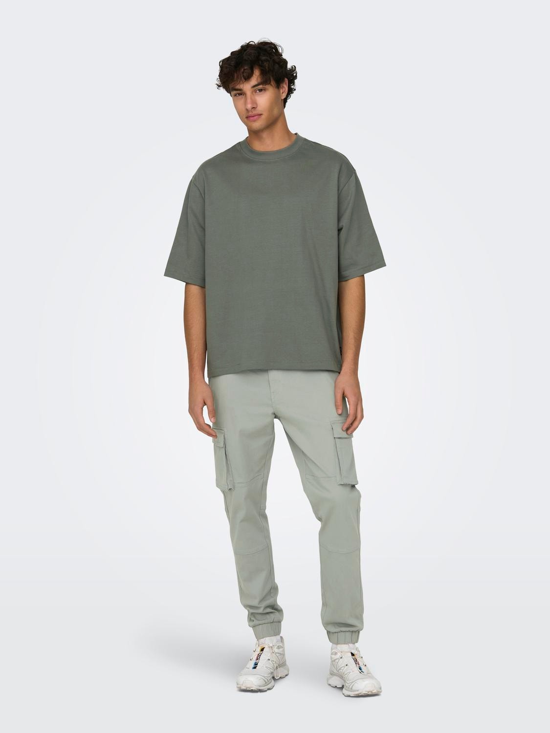 ONLY & SONS Oversized fit O-hals T-shirts -Castor Gray - 22027787