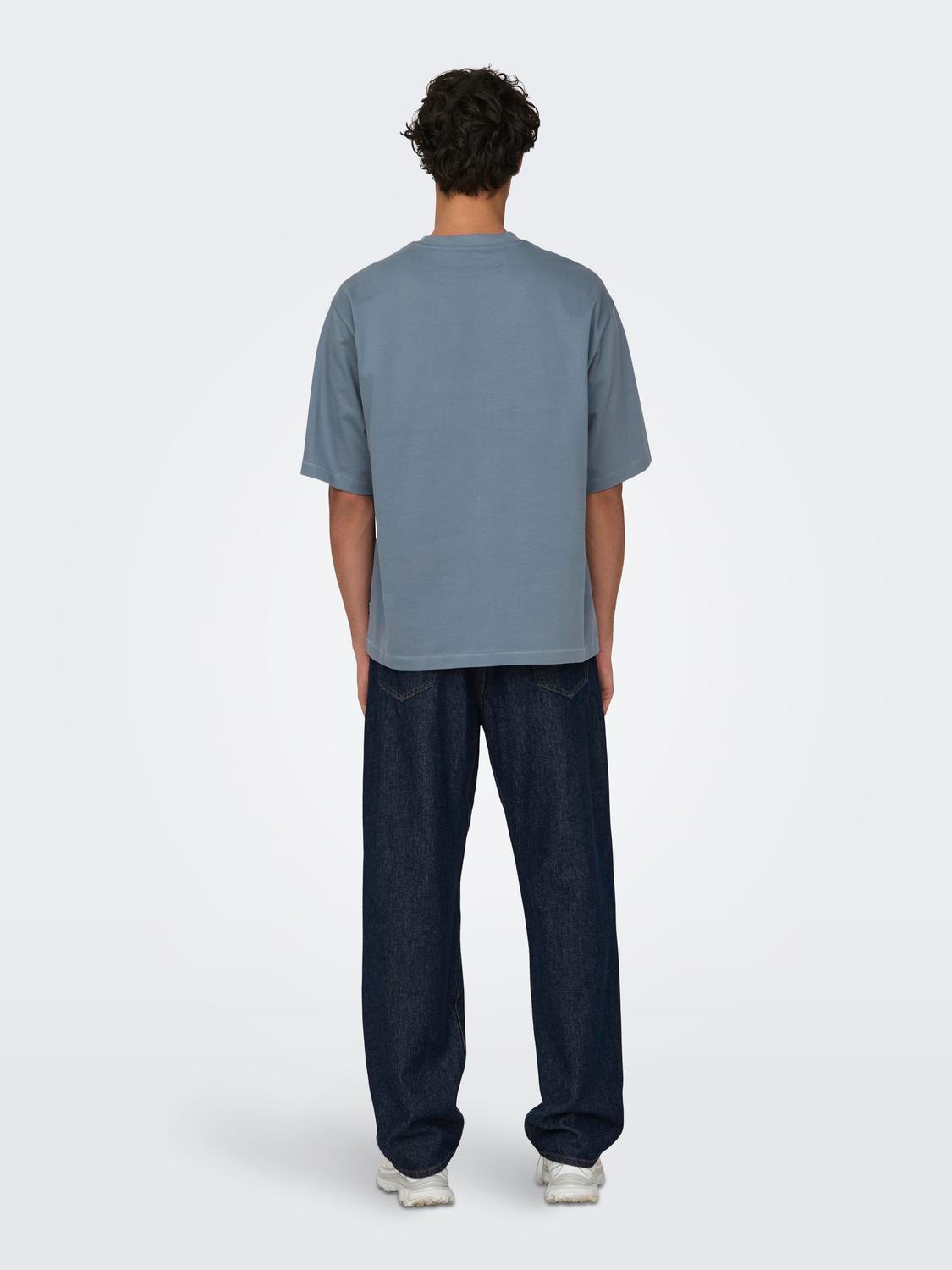 ONLY & SONS O-neck t-shirt -Flint Stone - 22027787