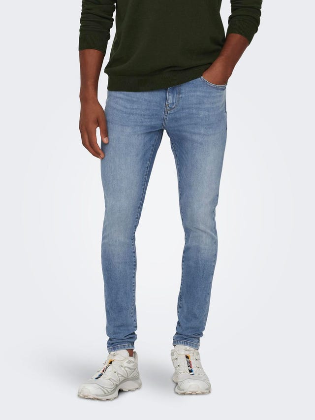 ONLY & SONS Spray on fit Mid rise Jeans - 22027848