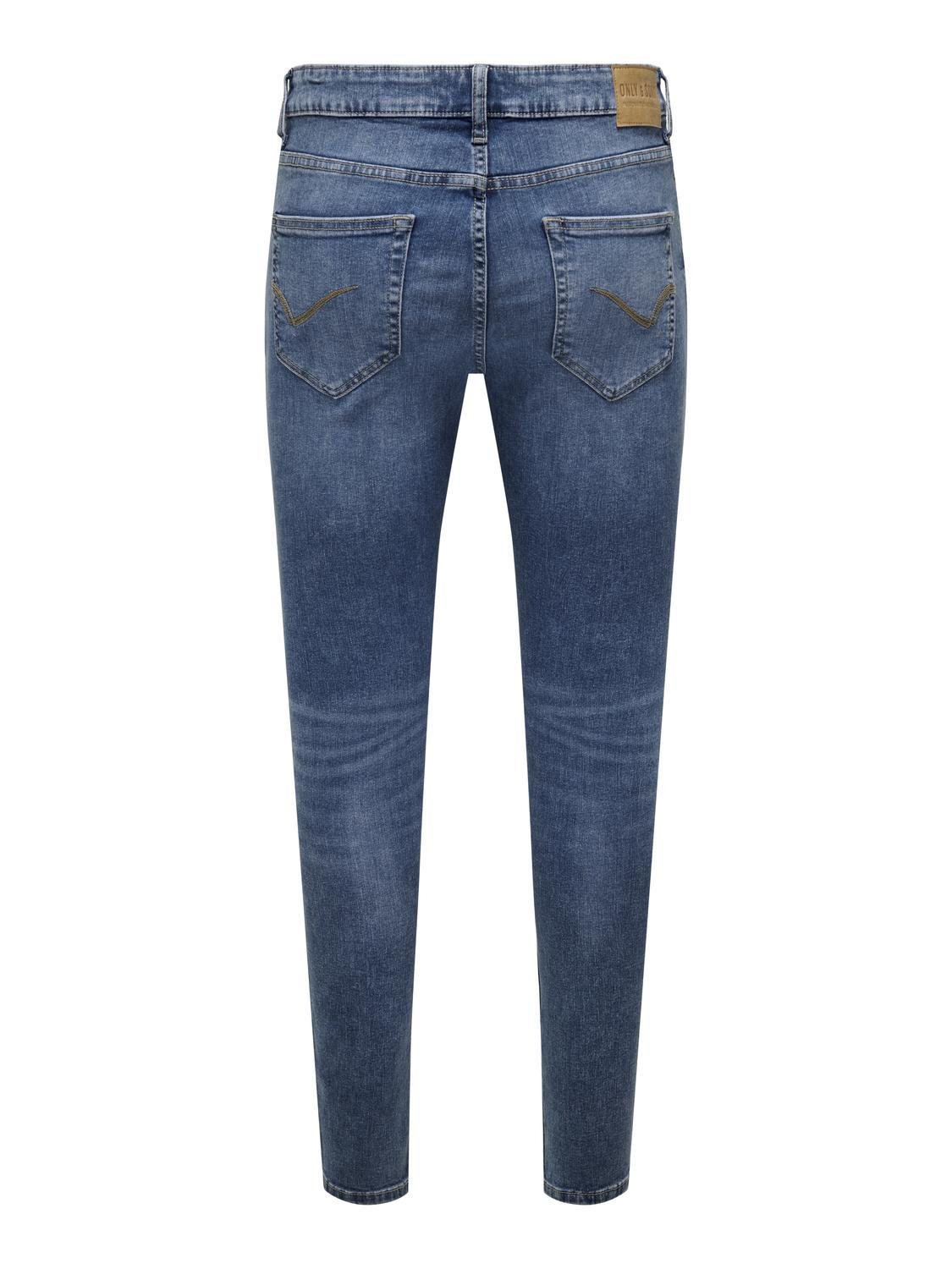 ONLY & SONS Jeans Spray on Fit Taille moyenne -Medium Blue Denim - 22027848