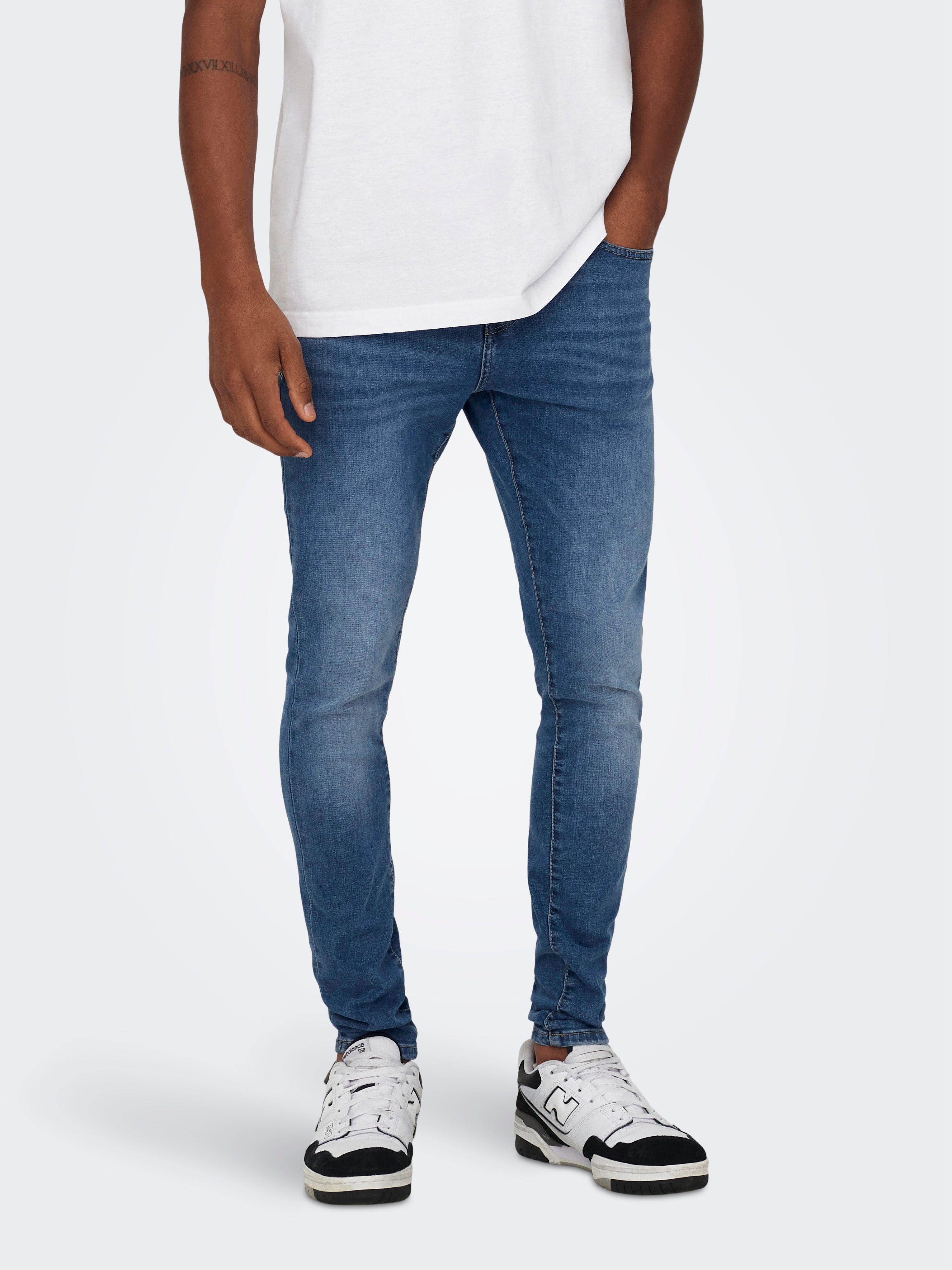 ONSFly Spray Denim Jeans | Mittelblau | ONLY & SONS®