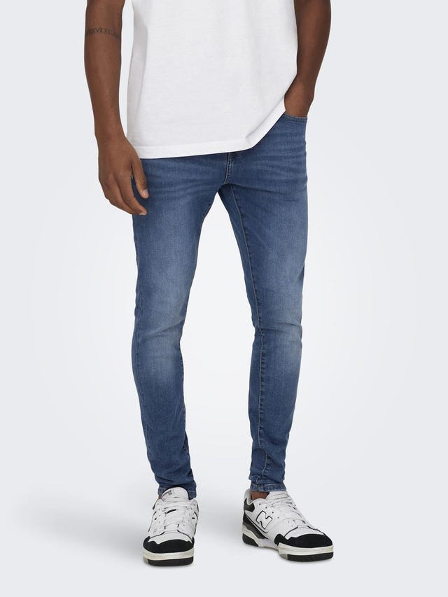 ONLY & SONS Spray on Fit Mid rise Jeans - 22027848