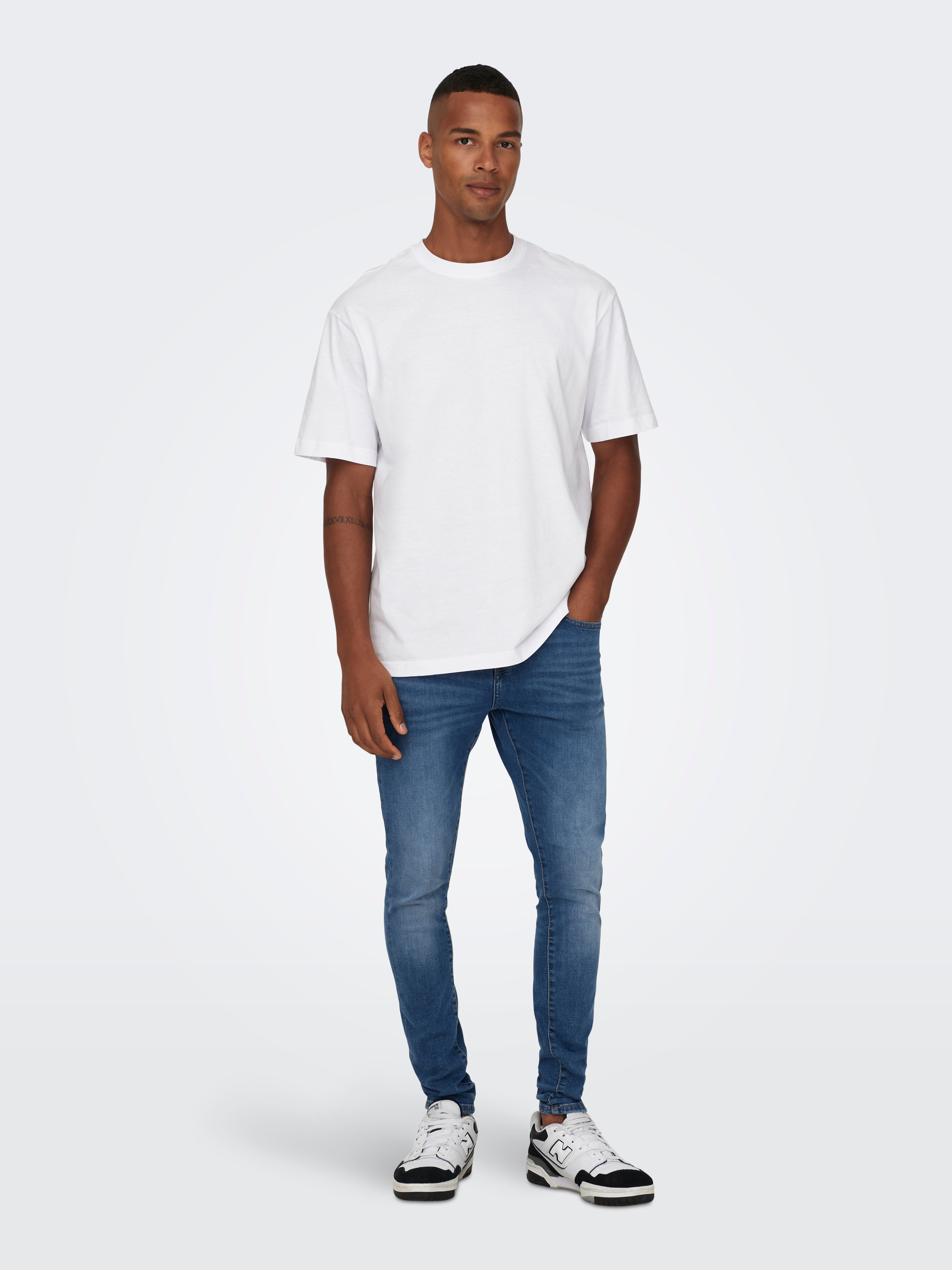 ONSFly Spray Denim Jeans | Mittelblau | ONLY & SONS®