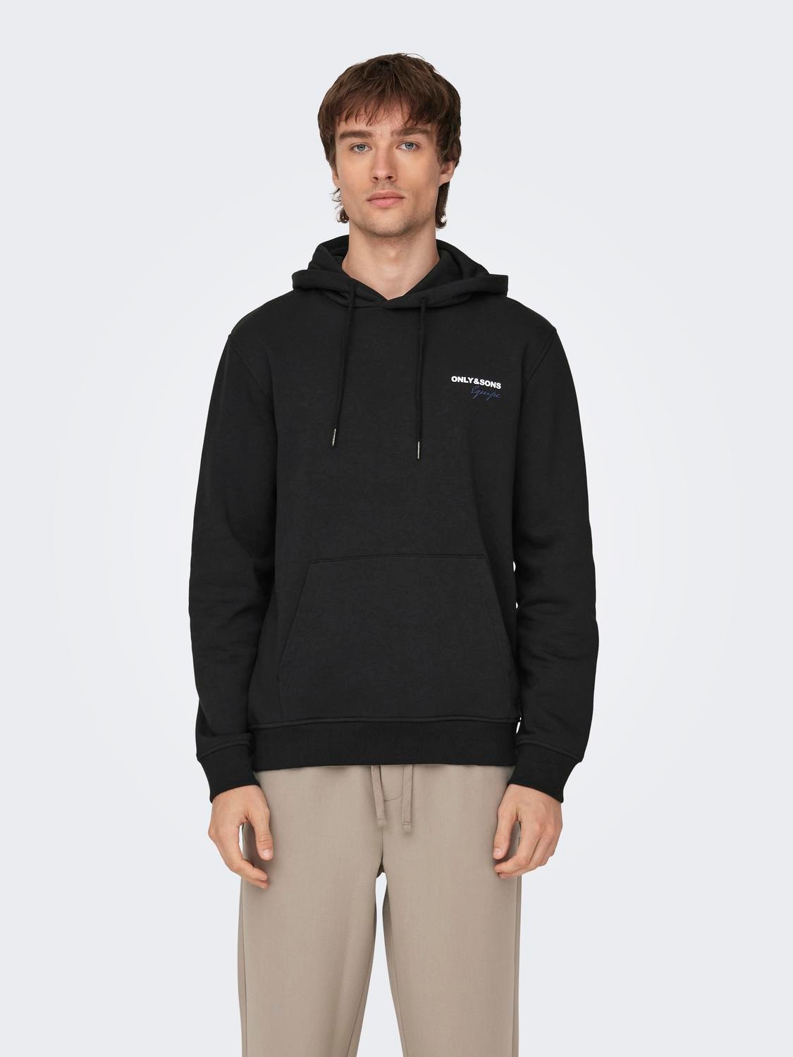 ONLY & SONS Printed hoodie -Black - 22027855