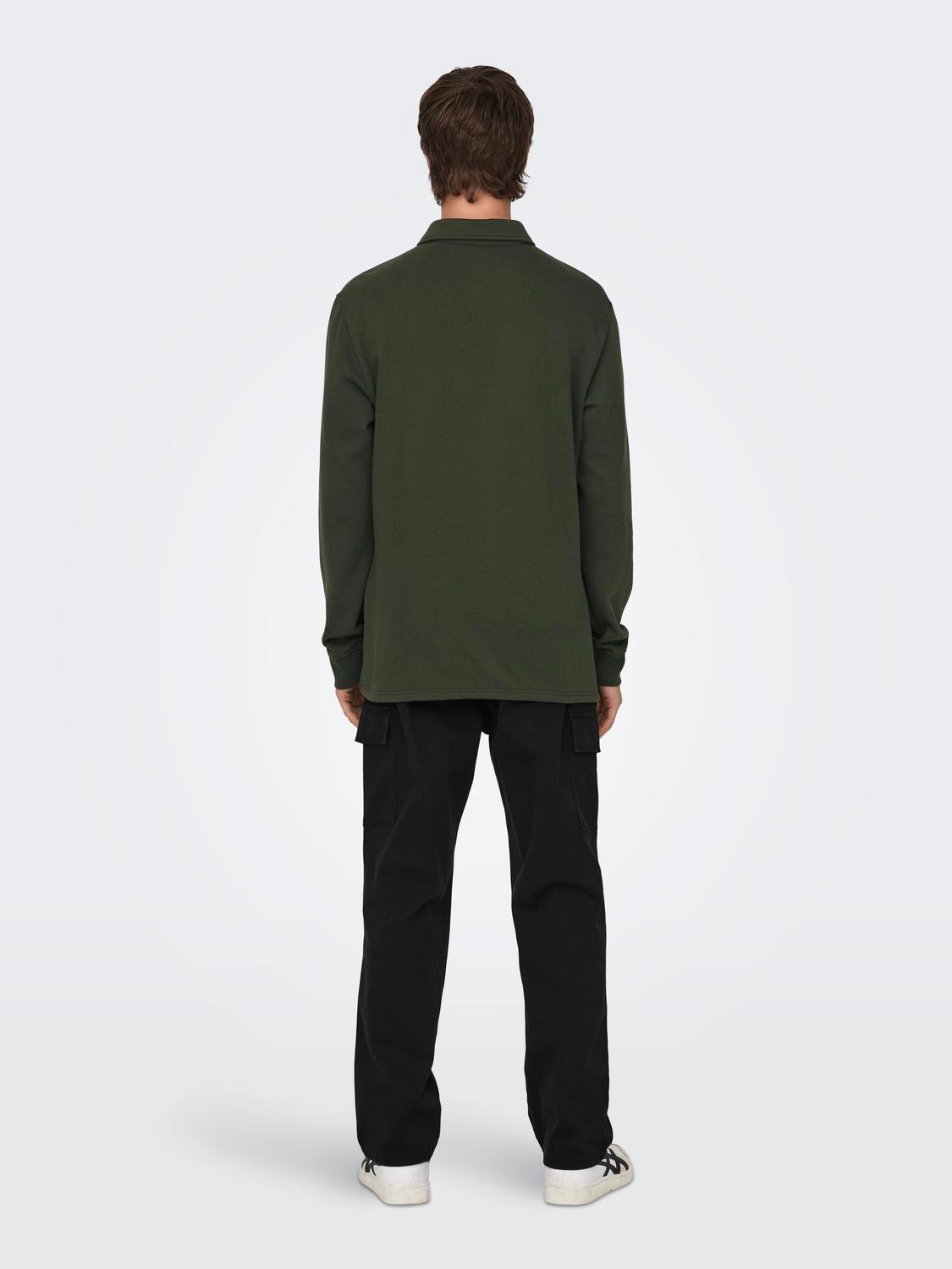 ONLY & SONS Long sleeved polo -Rosin - 22027857