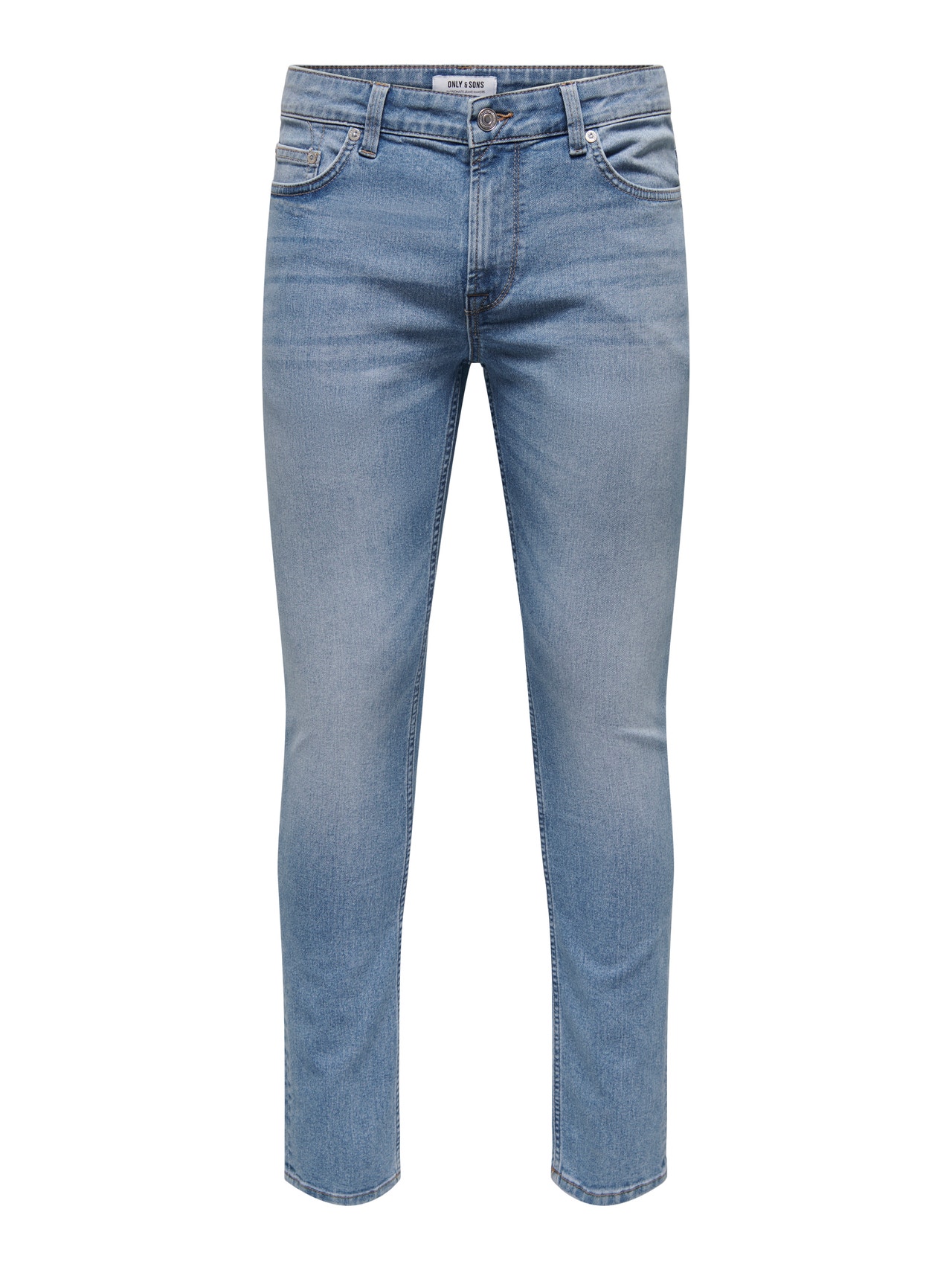 ONLY & SONS Slim Fit Middels høyt snitt Jeans -Light Blue Denim - 22027899