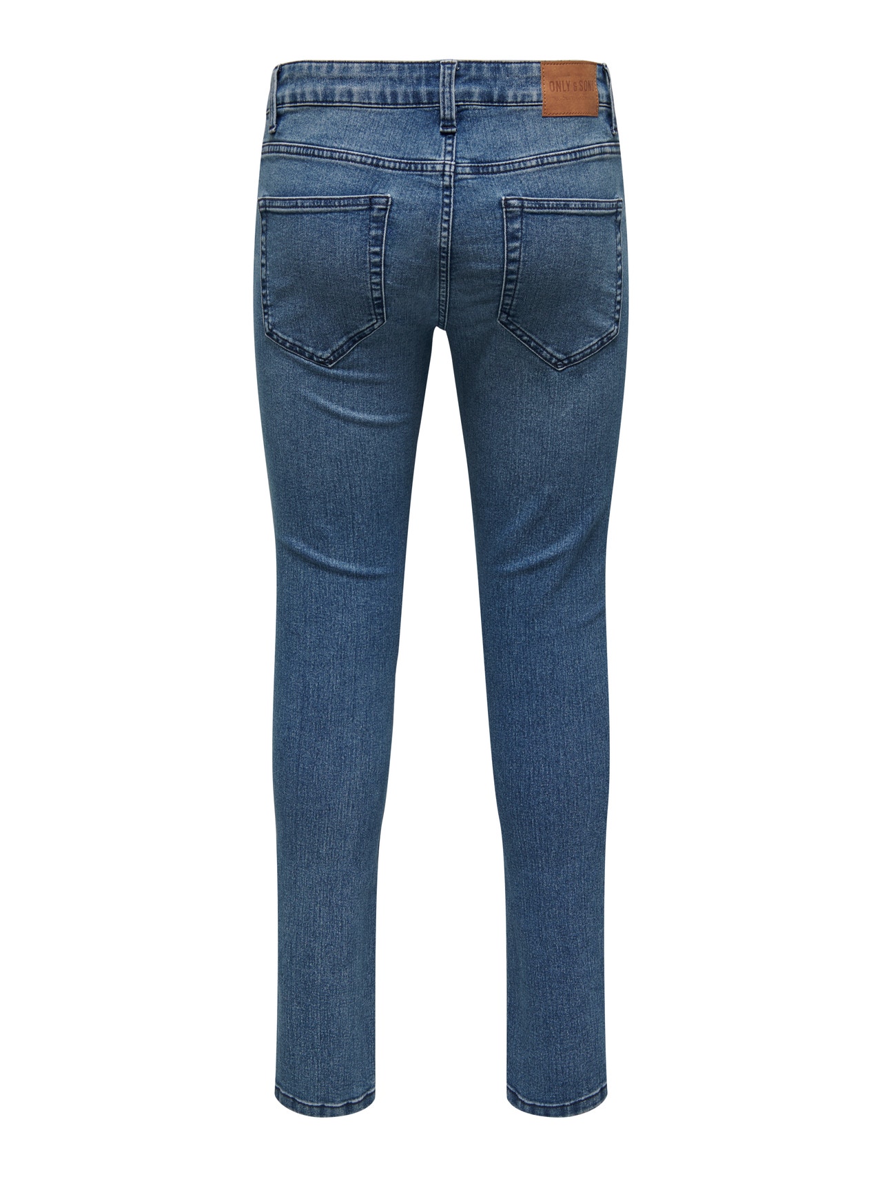 ONLY & SONS Normal passform Medelhög midja Jeans -Light Medium Blue Denim - 22027900