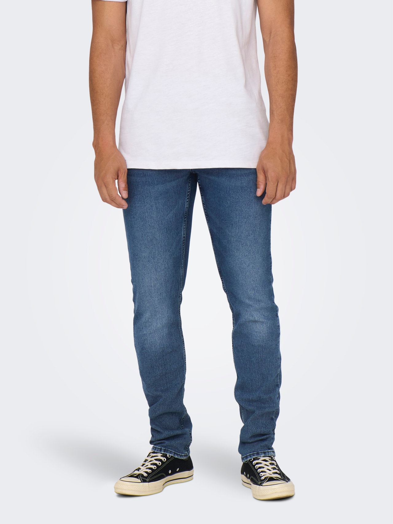 ONLY & SONS Krój regularny Średnia talia Jeans -Light Medium Blue Denim - 22027900