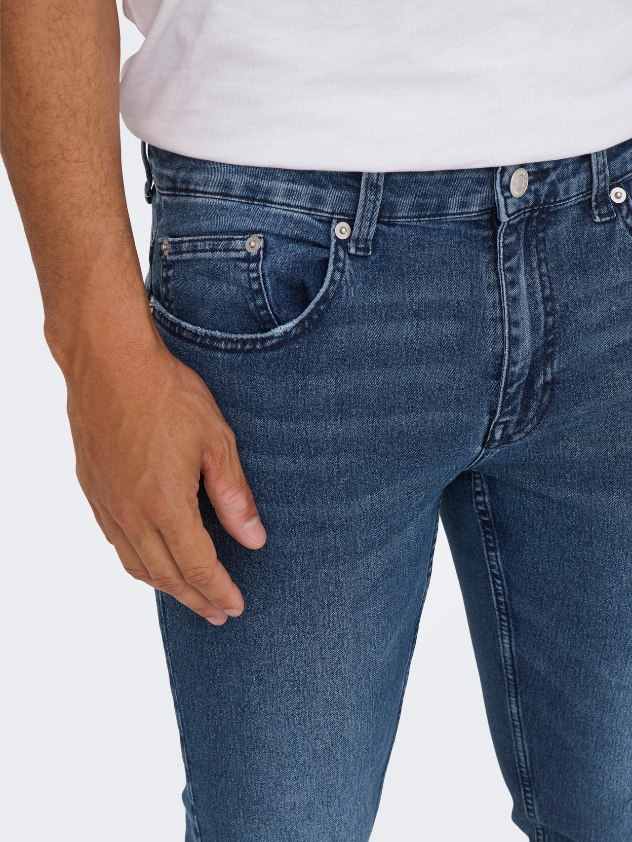 ONLY & SONS Krój regularny Średnia talia Jeans -Light Medium Blue Denim - 22027900