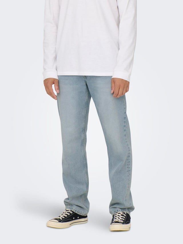 ONLY & SONS ONSEDGE ORG. STRAIGHT 7901 EY BOX JEANS - 22027901