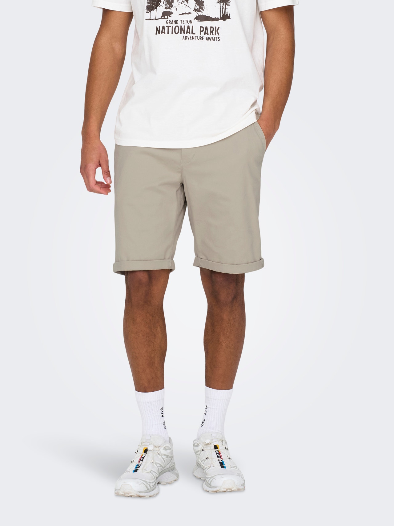 ONLY & SONS Shorts Corte regular -Silver Lining - 22027905