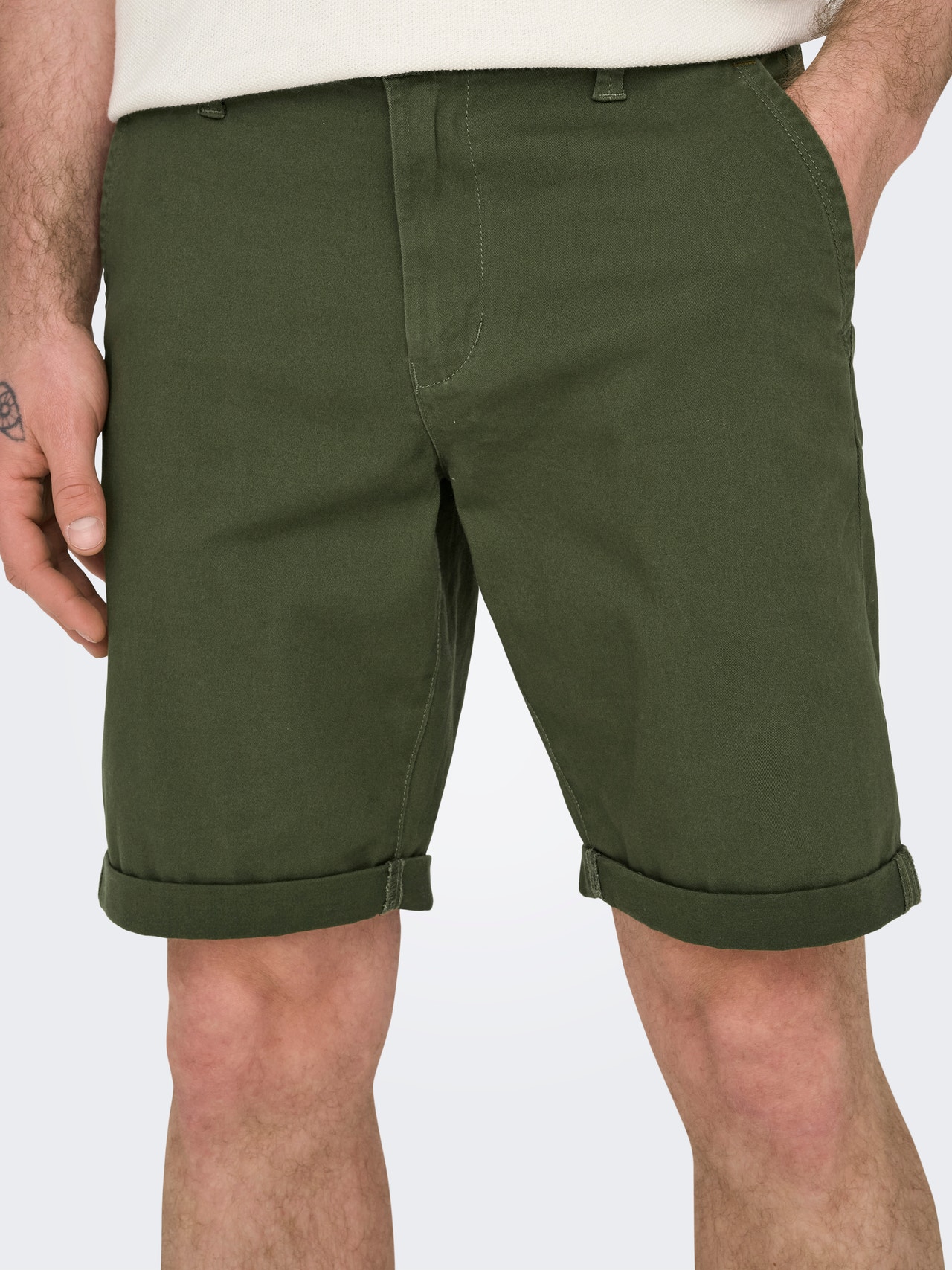 ONLY & SONS Normal passform Shorts -Olive Night - 22027905