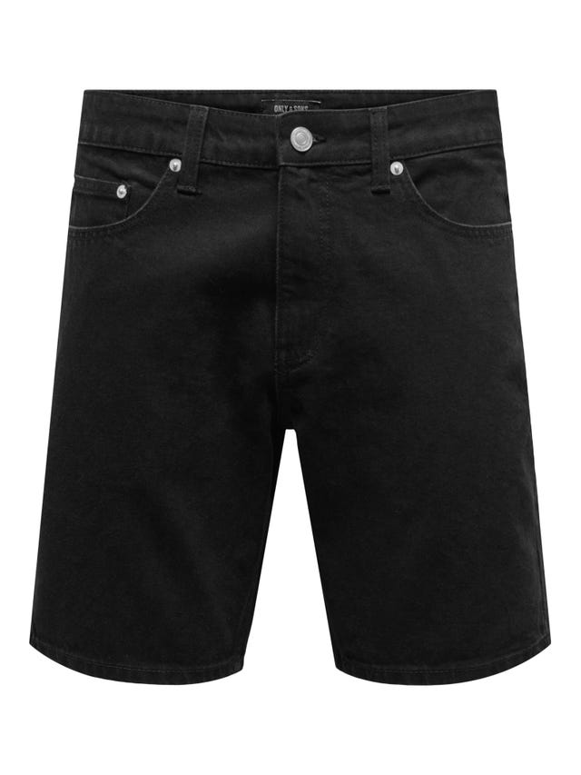 ONLY & SONS Denim shorts with mid waist - 22028012