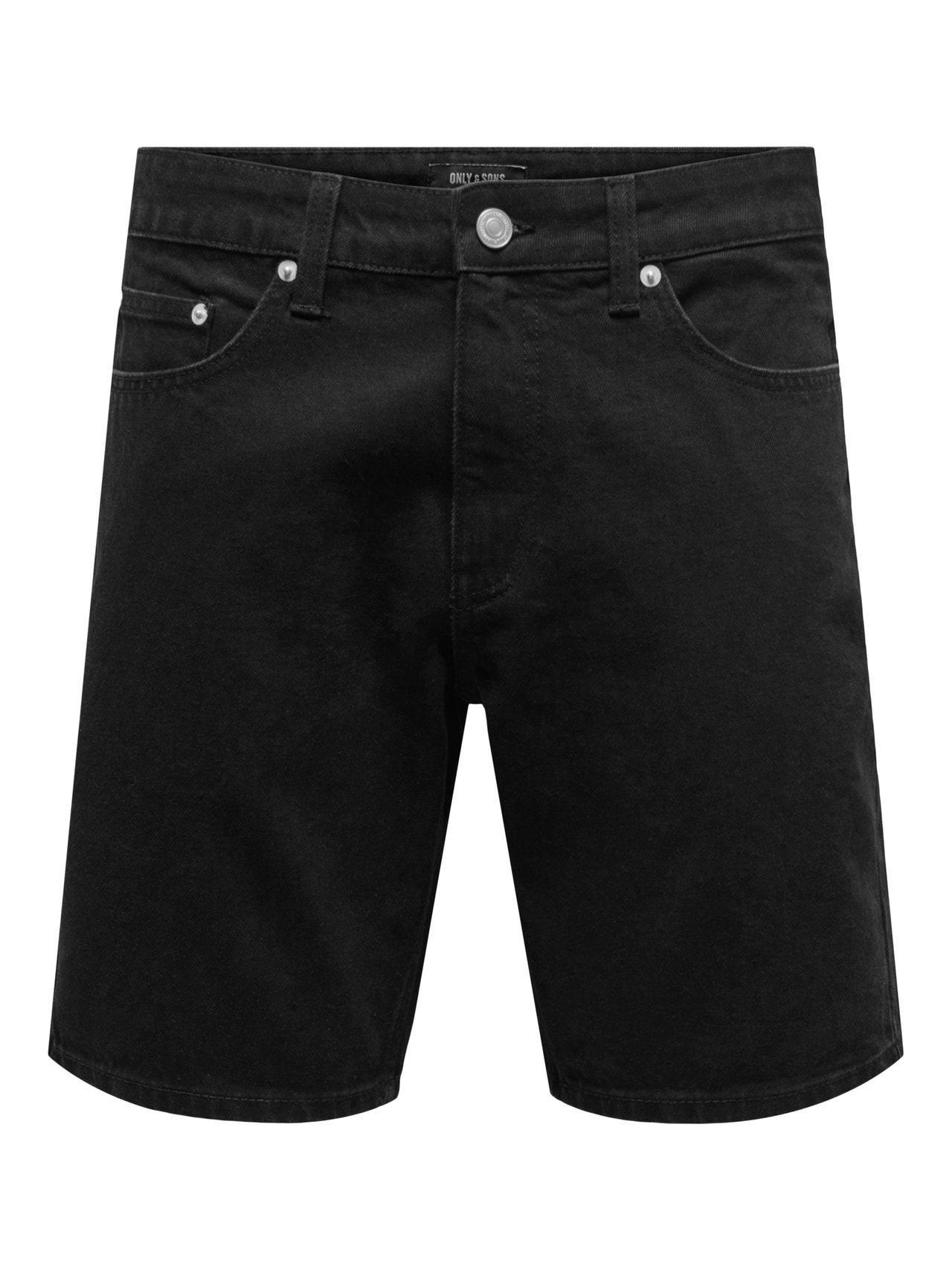 ONLY & SONS Shorts Regular Fit Taille moyenne -Black Denim - 22028012