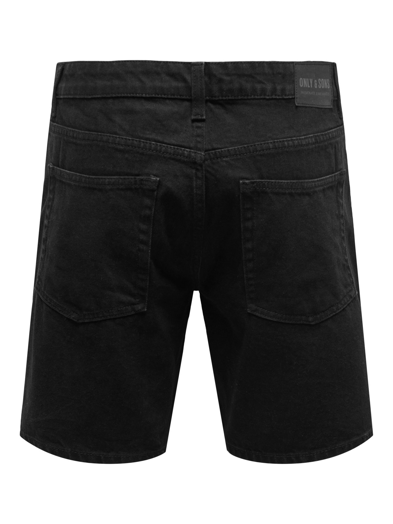 ONLY & SONS Normal passform Medelhög midja Shorts -Black Denim - 22028012