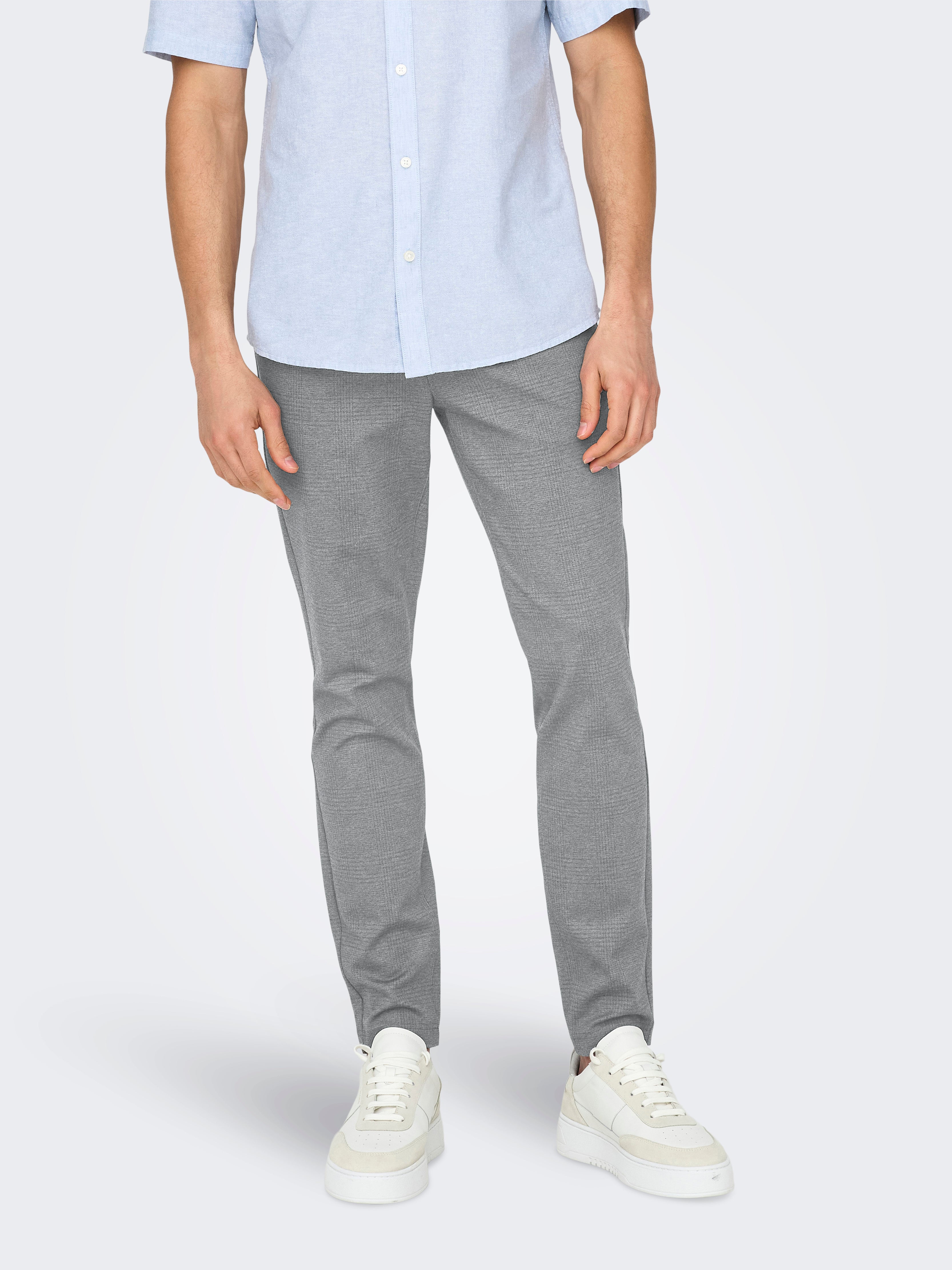 ONSMARK Slim Fit Trousers | Medium Grey | ONLY & SONS®