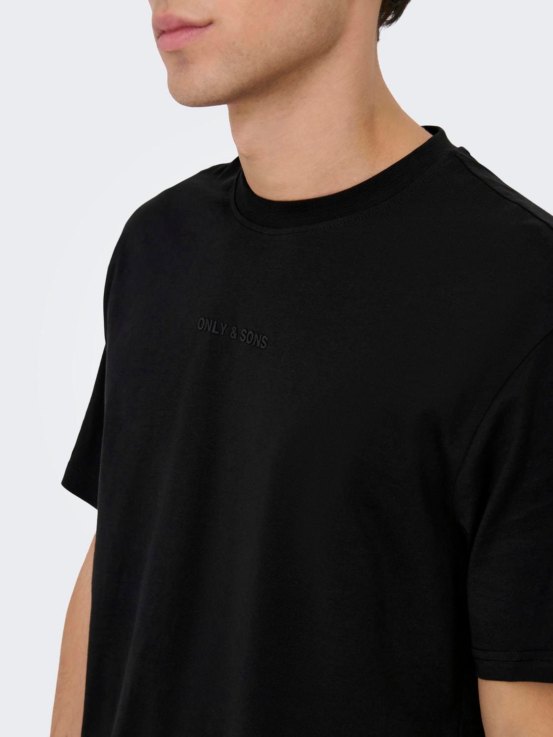 ONLY & SONS T-shirts Regular Fit Col rond -Black - 22028147