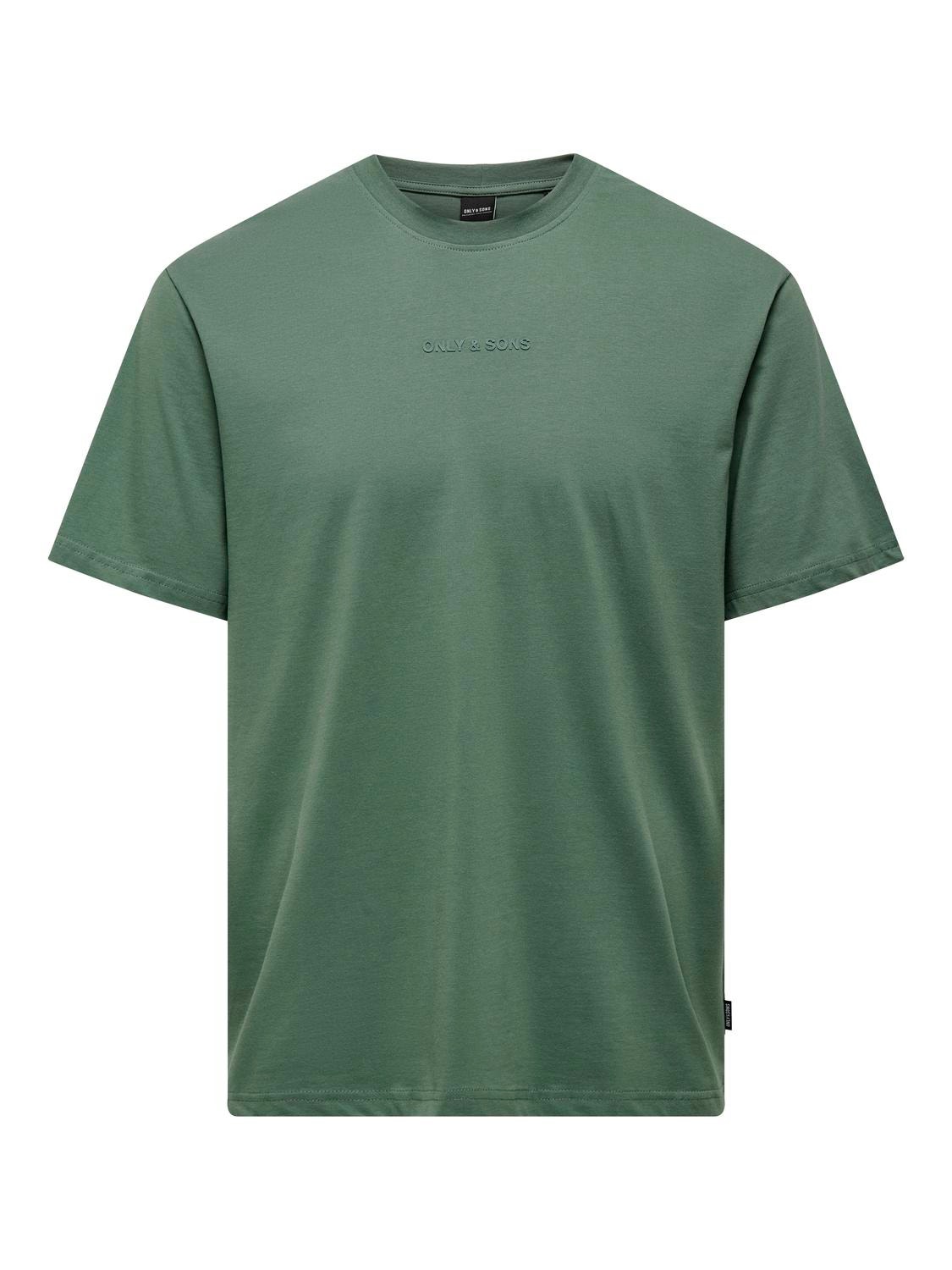 ONLY & SONS Normal geschnitten Rundhals T-Shirt -Dark Forest - 22028147