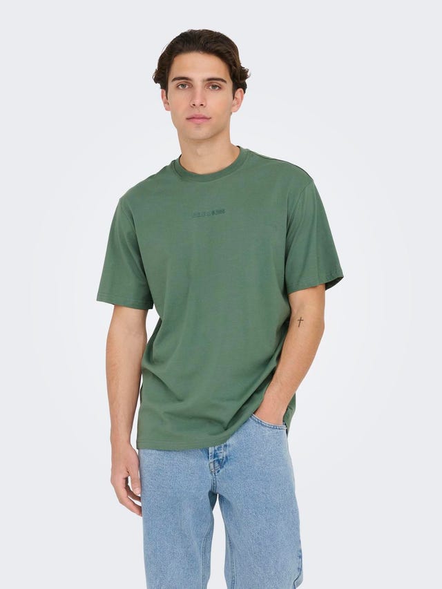 ONLY & SONS Normal passform O-ringning T-shirt - 22028147