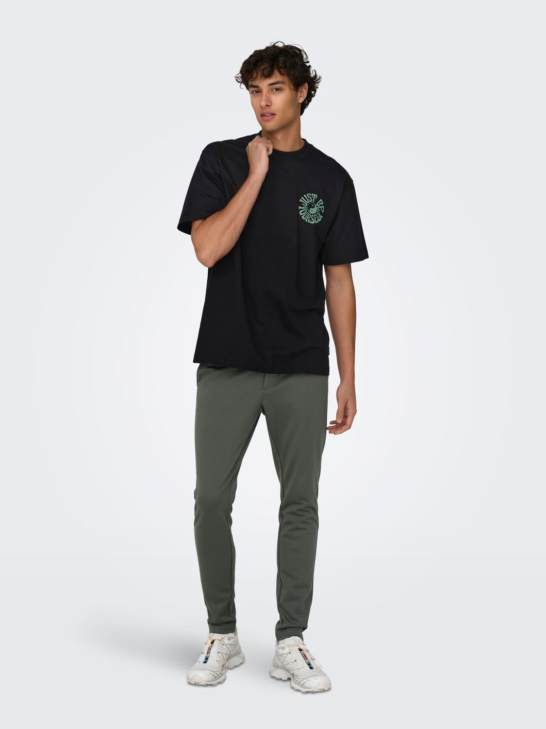 ONLY & SONS Relaxed fit O-pääntie T-paidat -Black - 22028163