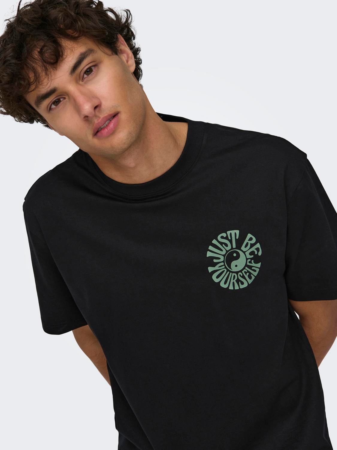ONLY & SONS O-neck t-shirt -Black - 22028163