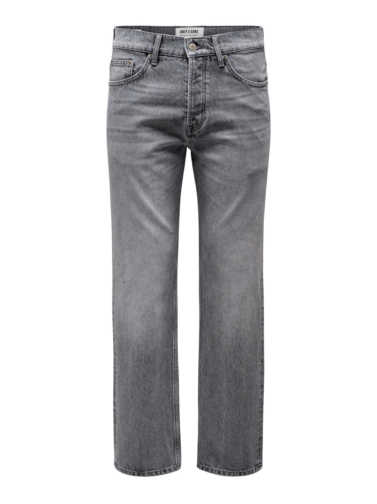 ONLY & SONS Straight Fit Mid rise Jeans -Medium Grey Denim - 22028202