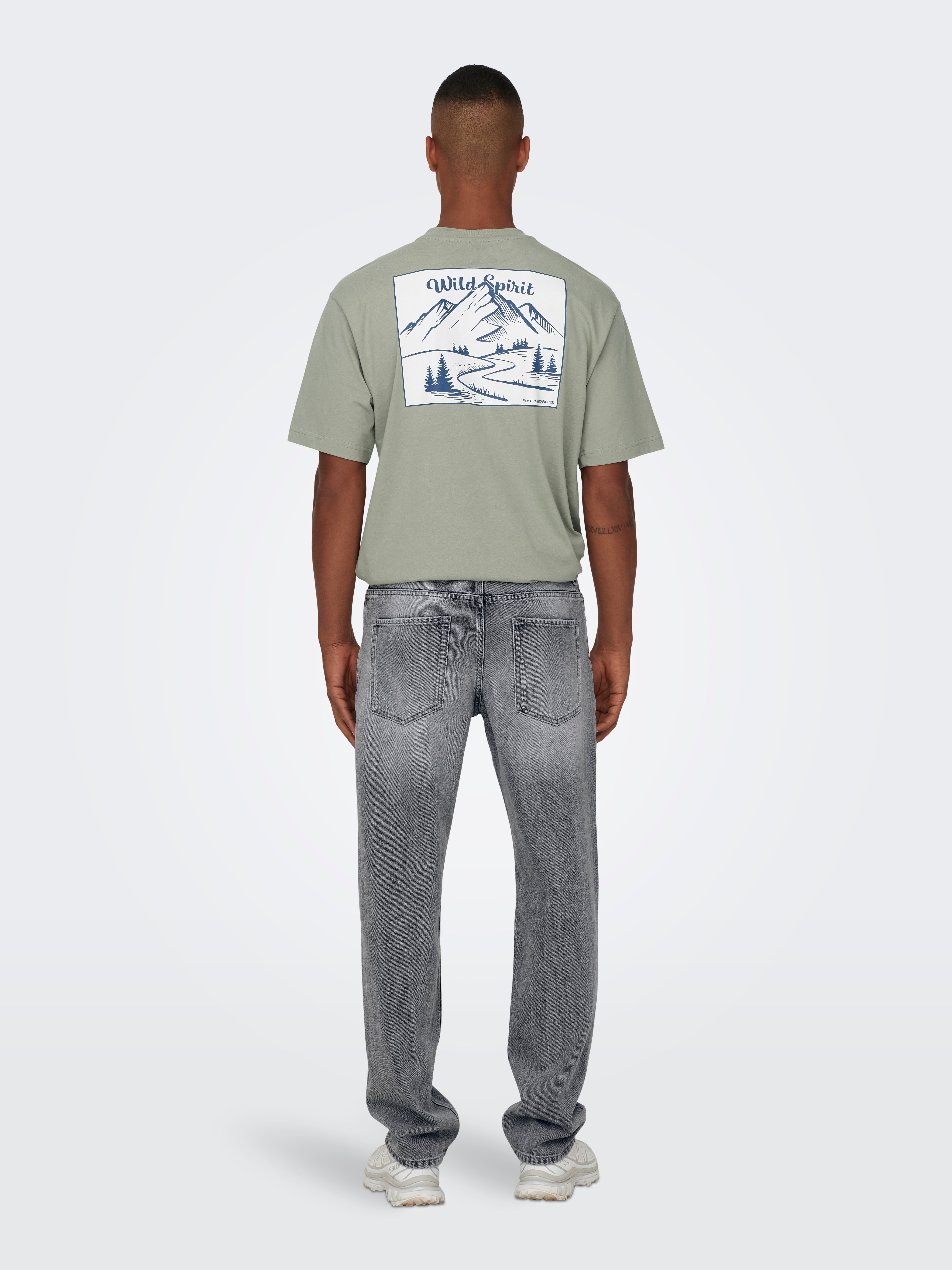 ONSEDGE Mid rise Straight Fit Jeans | Medium Grey | ONLY & SONS®