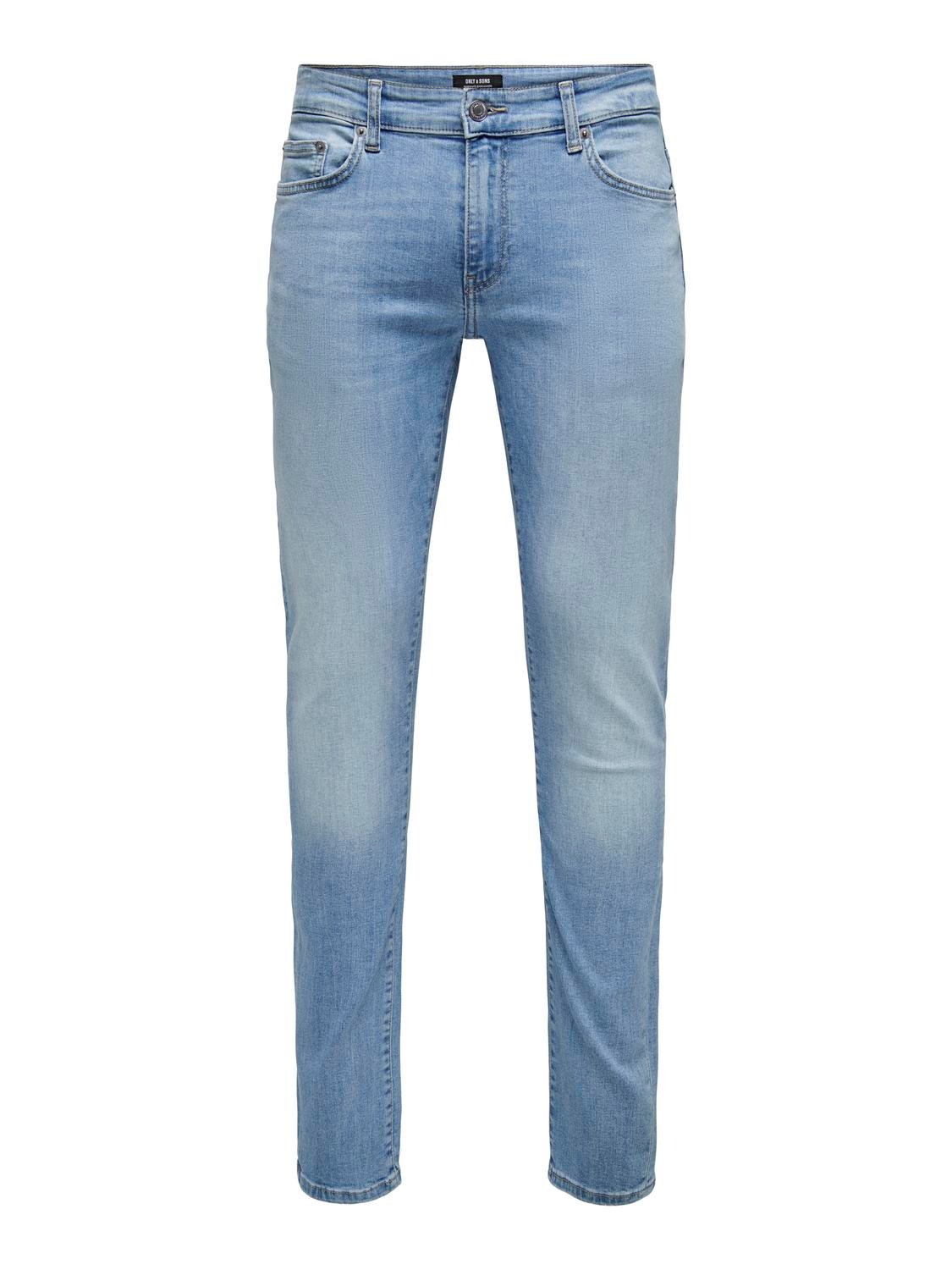 ONLY & SONS Slim Fit Low rise Jeans -Light Blue Denim - 22028263
