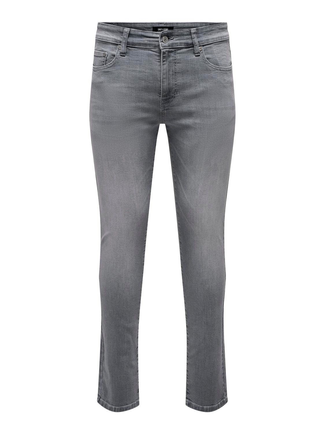 ONLY & SONS Slim Fit Låg midja Jeans -Light Grey Denim - 22028265